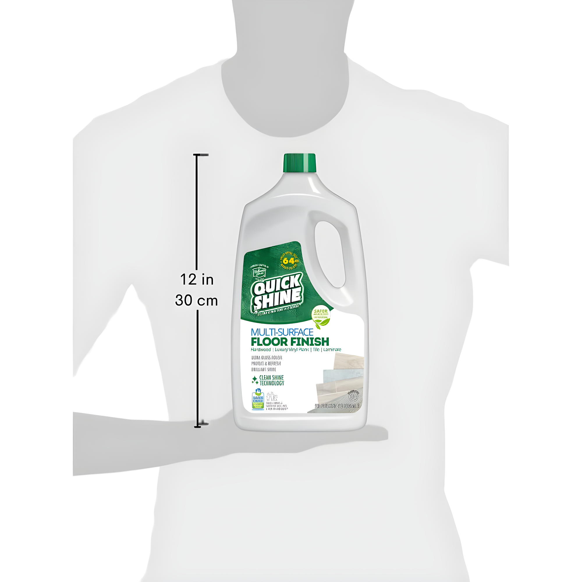 Quick Shine Multi-Surface Floor Finish & Polish, PFAS-Free Formula, 64 fl oz