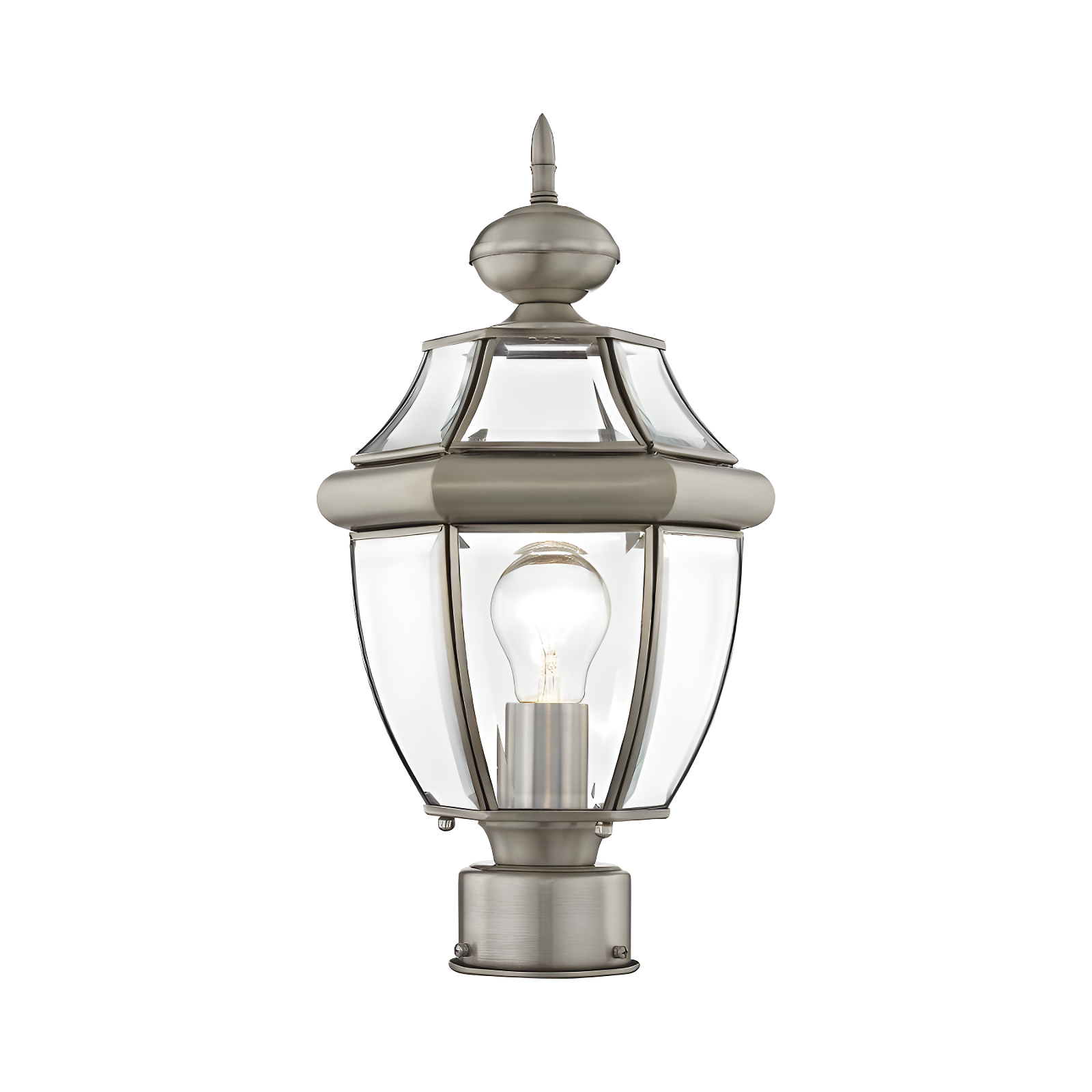 Lighting Lumens Outdoor Post Lantern Pendant Lighting Fixture - with Clear Glass Shade