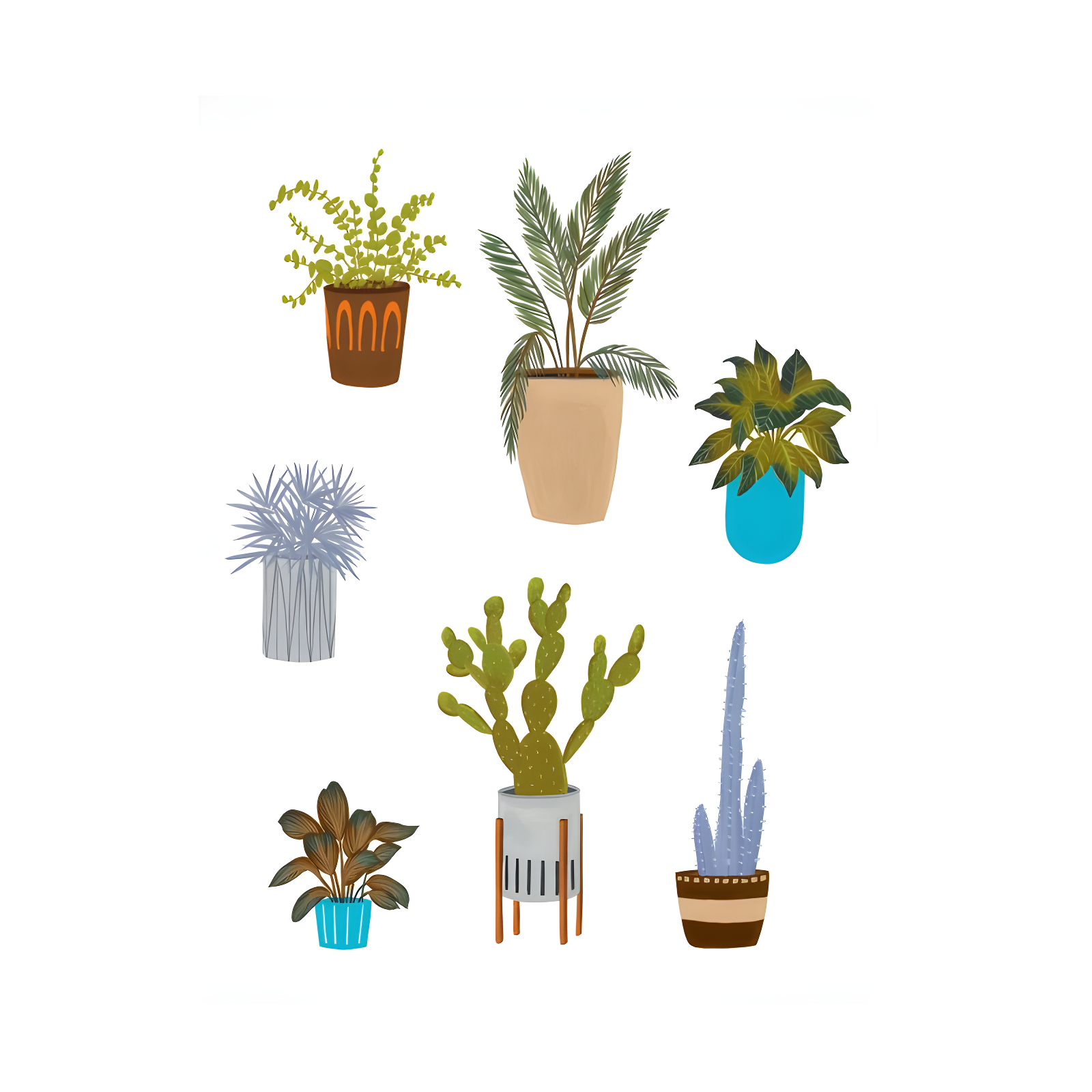 Modern & Contemporary " Houseplant Chart II " by Melissa Wang