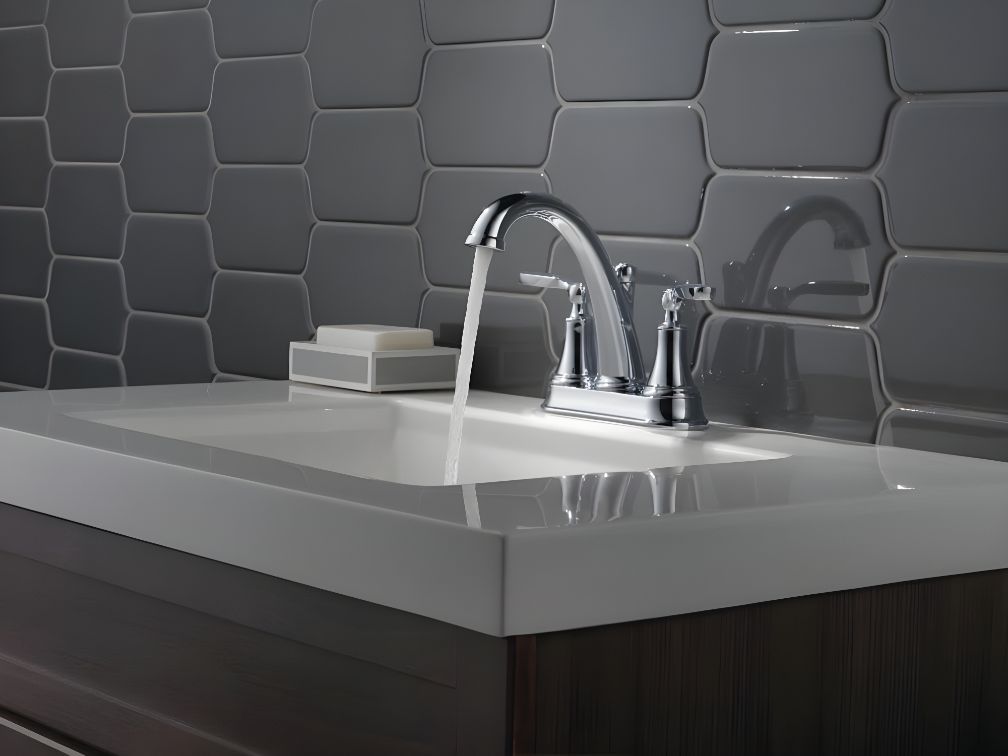 Woodhurst Centerset Bathroom Faucet with Drain Assembly