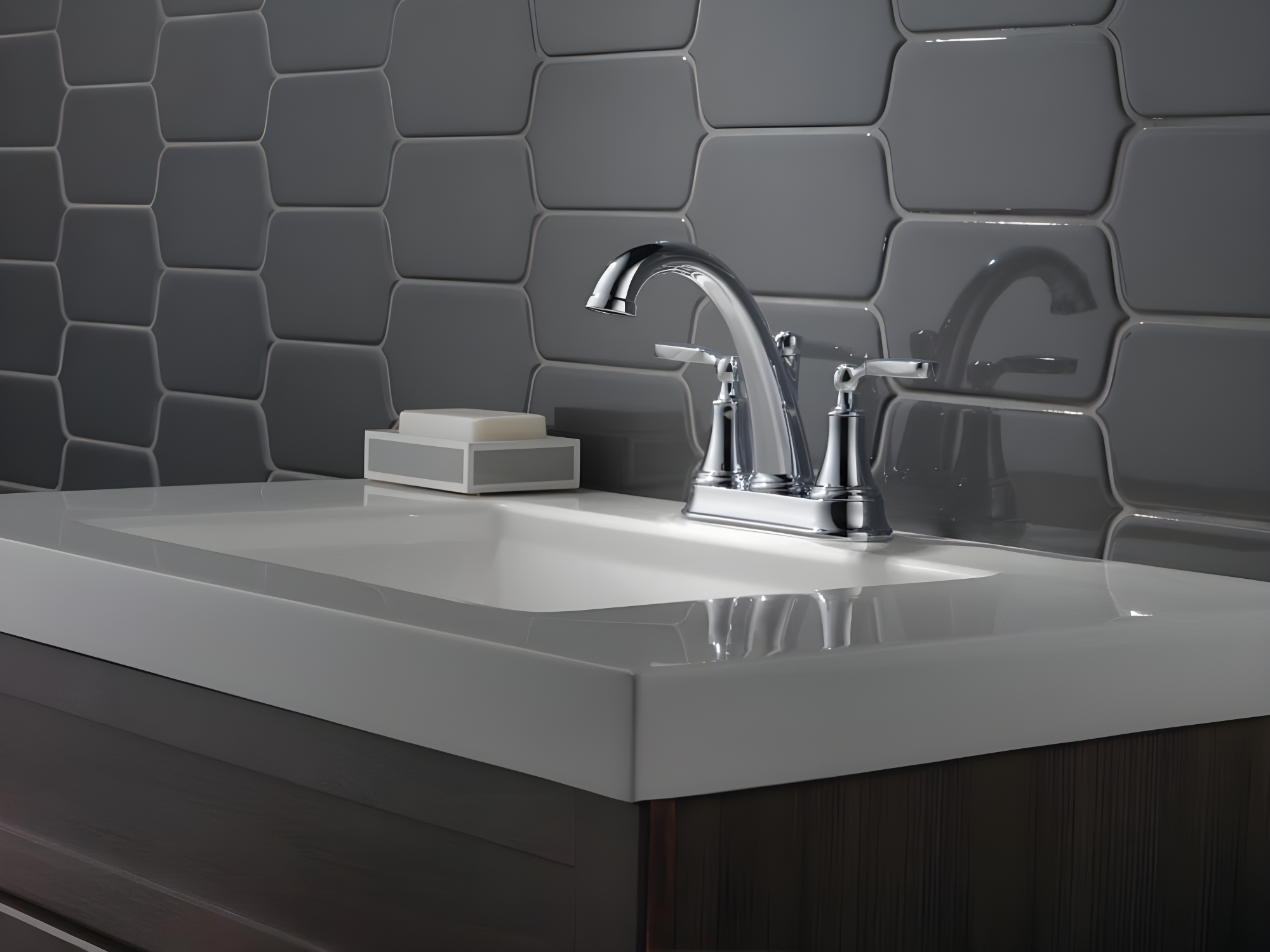 Woodhurst Centerset Bathroom Faucet with Drain Assembly