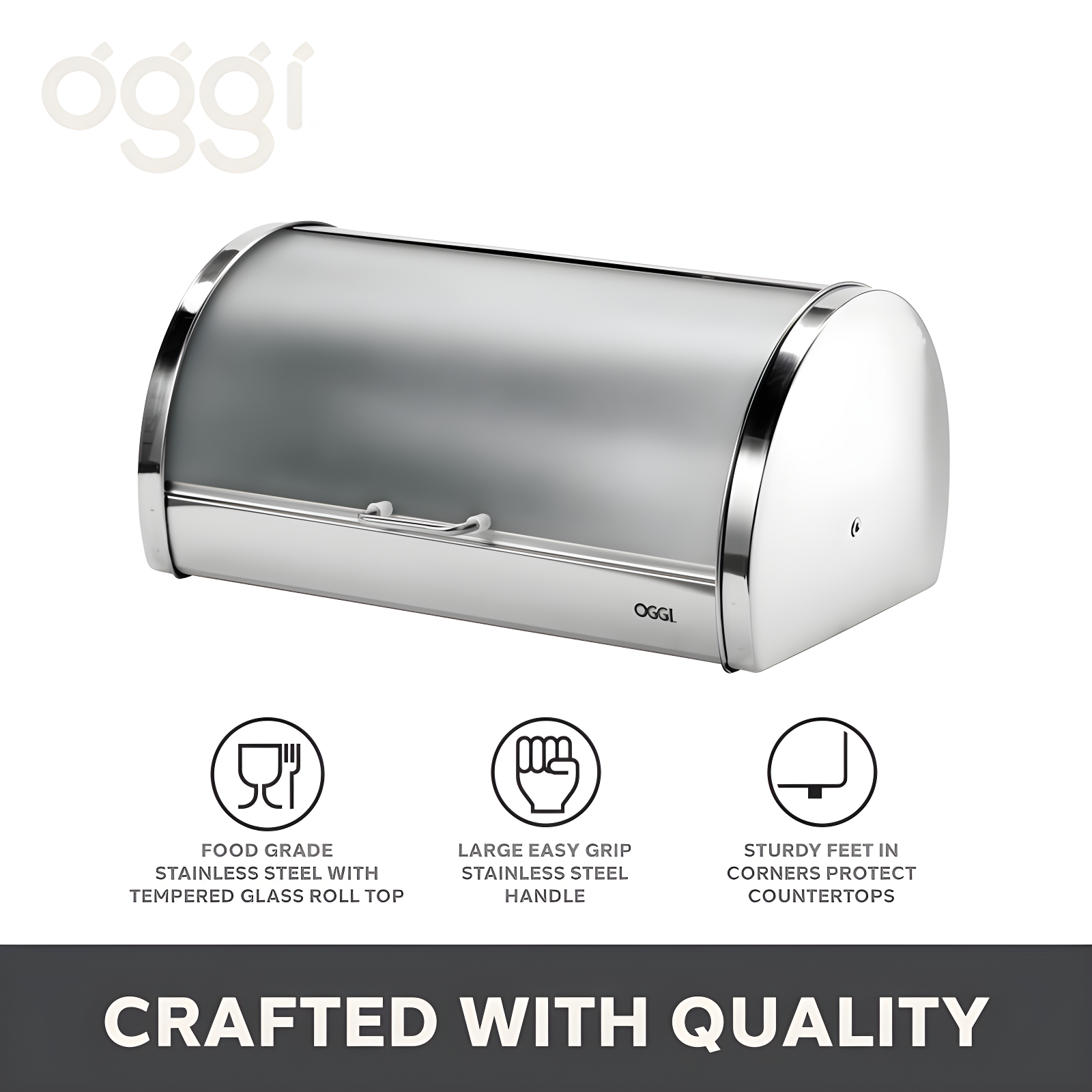 OGGI OGGI Neat Bread Box with Frosted Lid