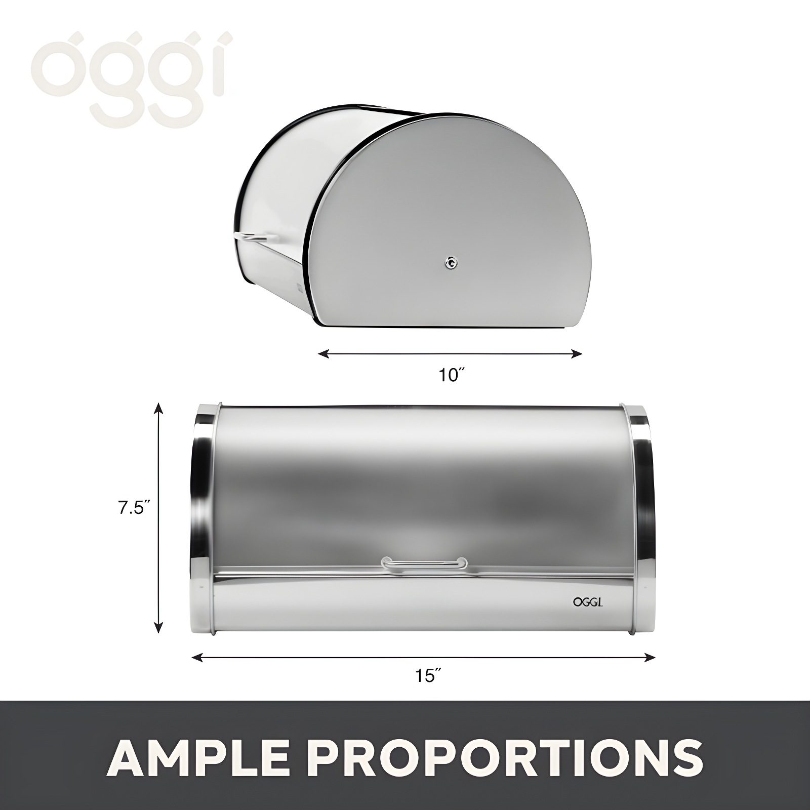 OGGI OGGI Neat Bread Box with Frosted Lid