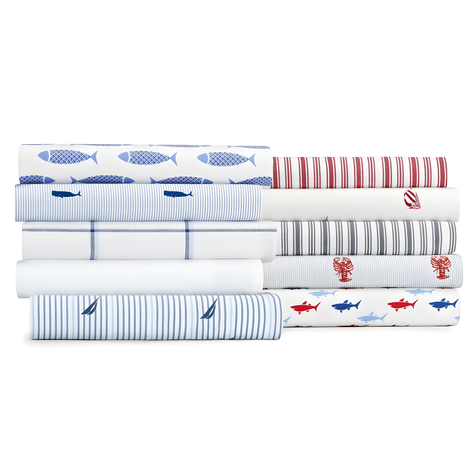 Nautica Printed Cotton Percale Sheet Sets