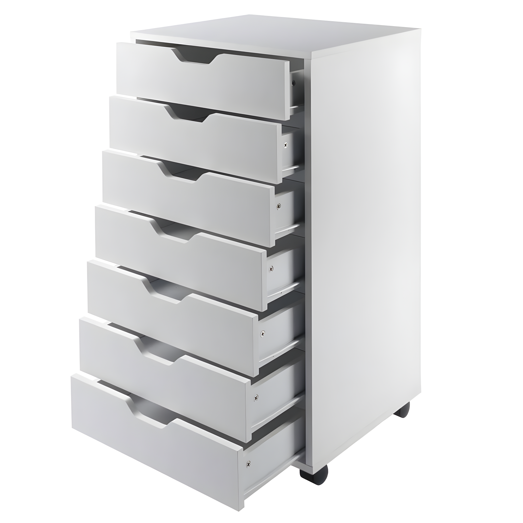 Halifax 7 Drawer Cabinet with Casters White - Winsome