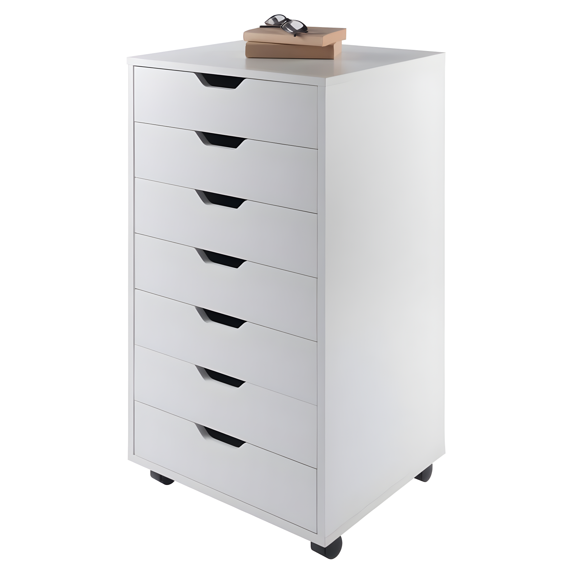 Halifax 7 Drawer Cabinet with Casters White - Winsome