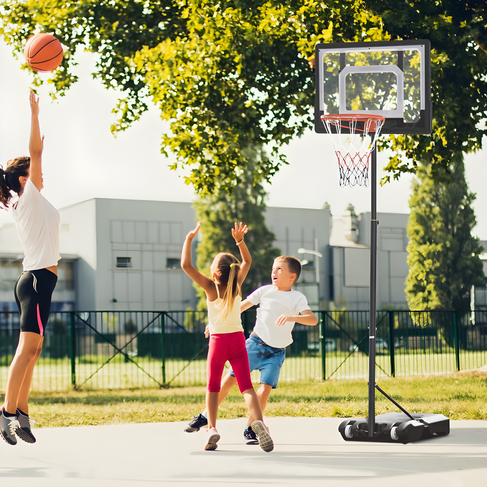 Soozier Height Adjustable 102.25" Outdoor Basketball Hoop