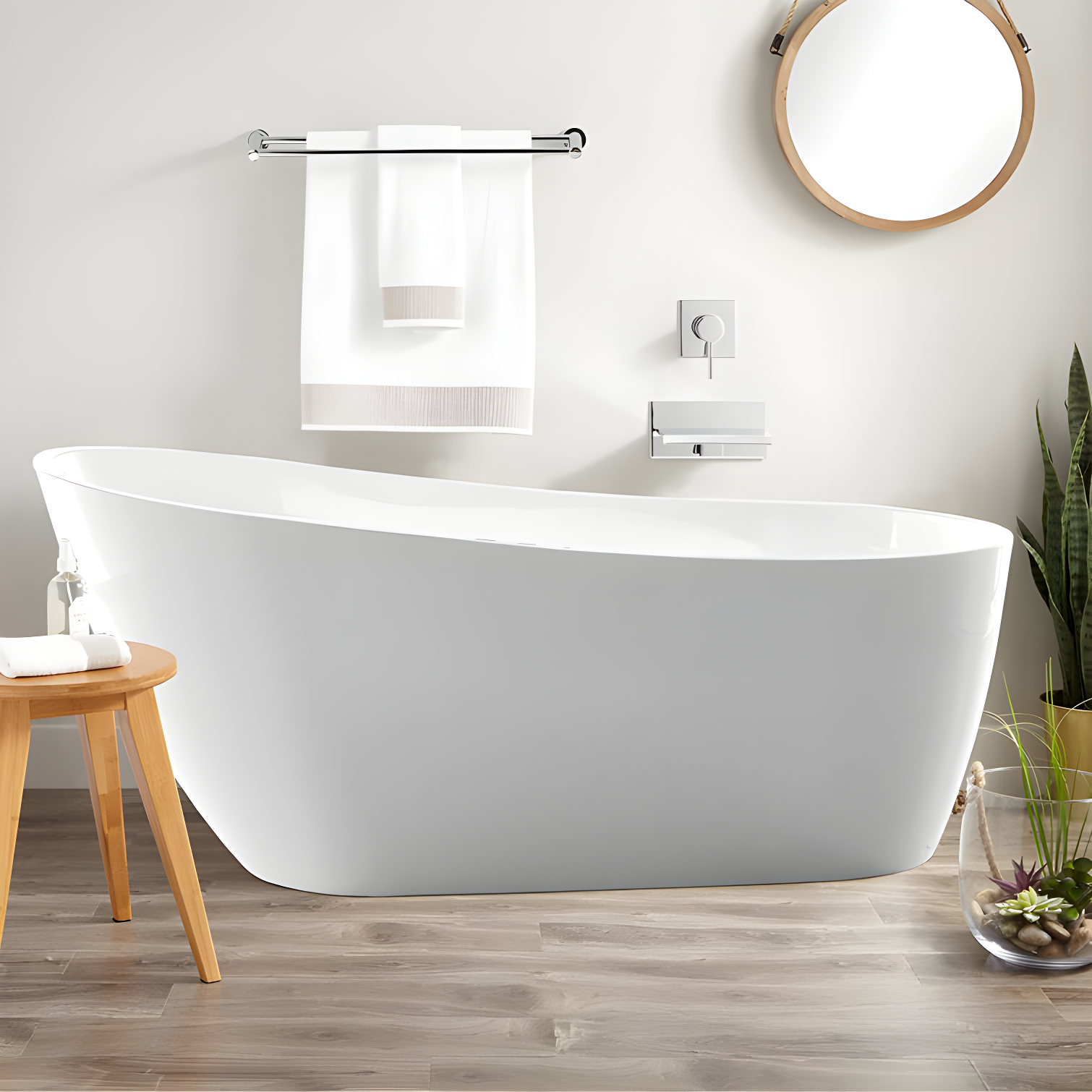 Cora 67" x 32" Freestanding Acrylic Bathtub