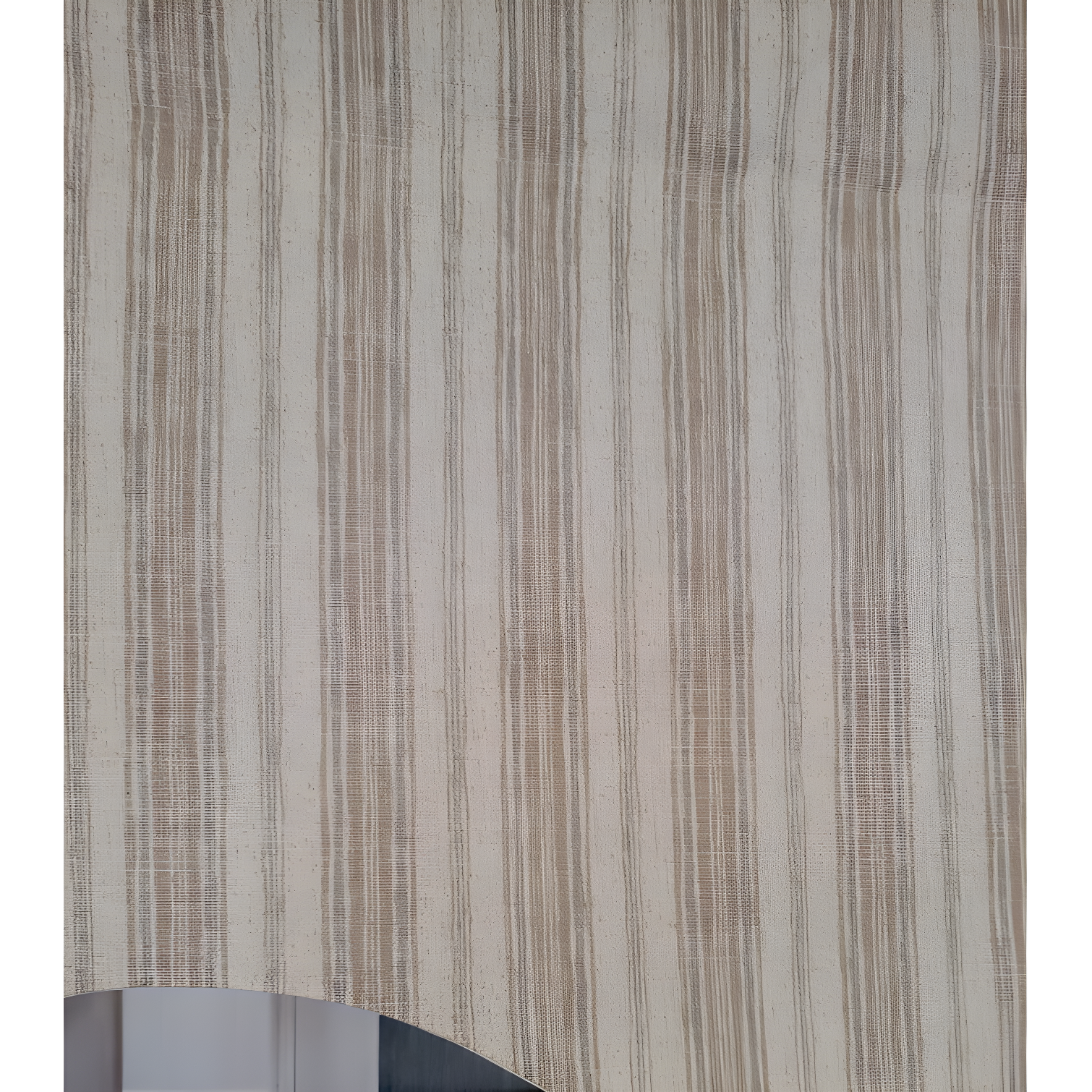 RLF Home Luxurious Modern Design Classic Brunswick Stripe Regal Style Window Valance 50" x 17" Stone