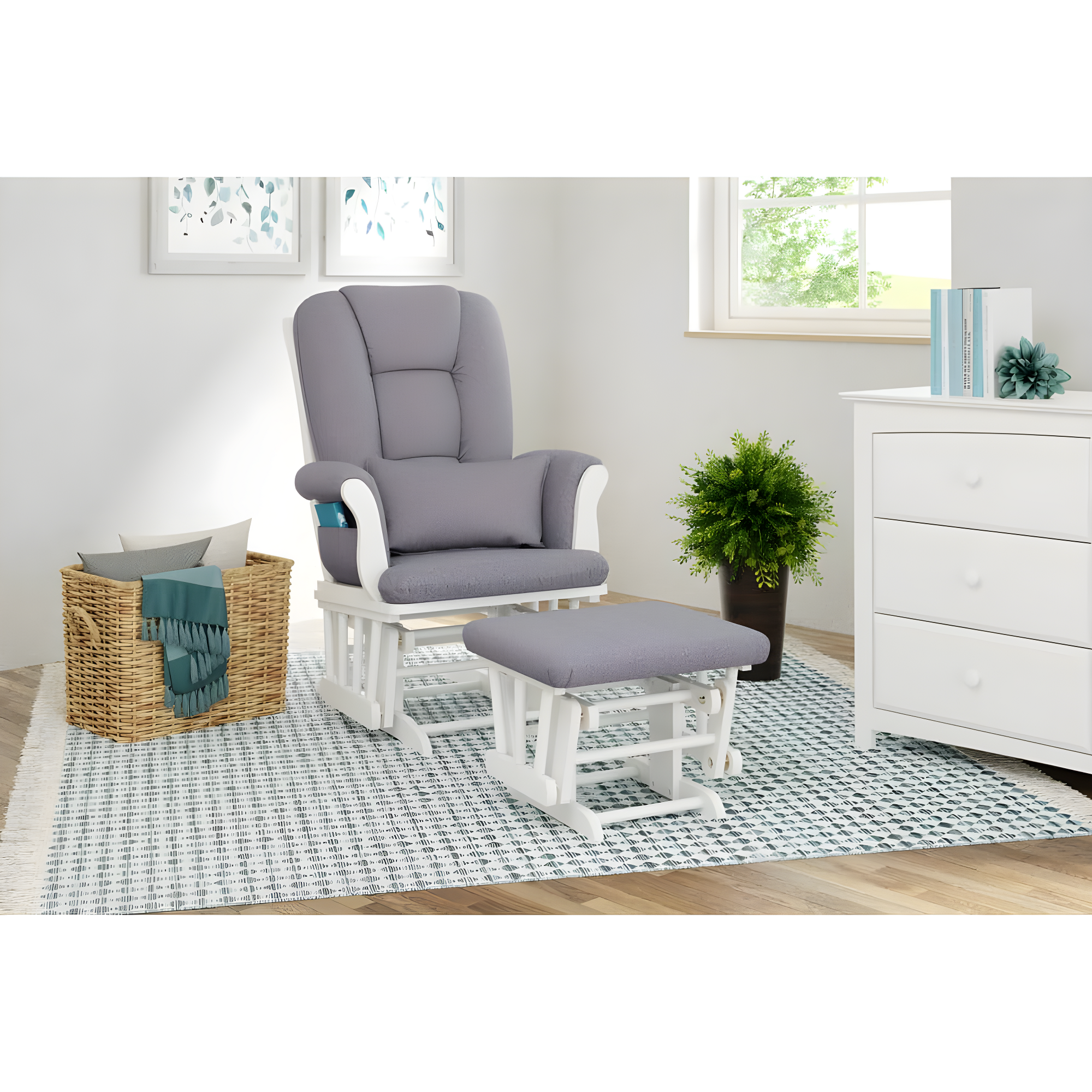 Tuscany Rocking Chair Glider with Ottoman