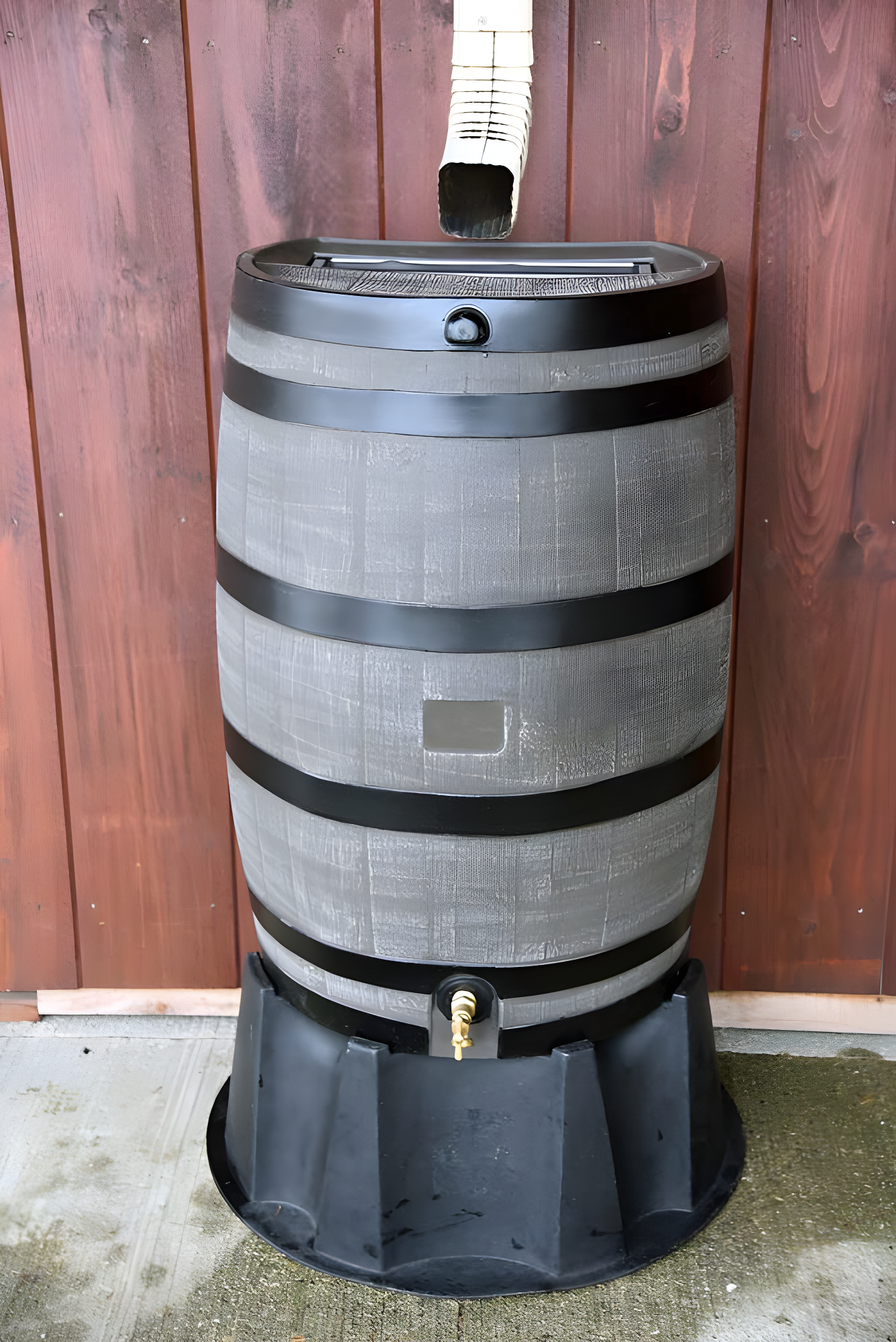 RTS Companies RTS Home Accents 50 Gallon Flat Back Rain Barrel