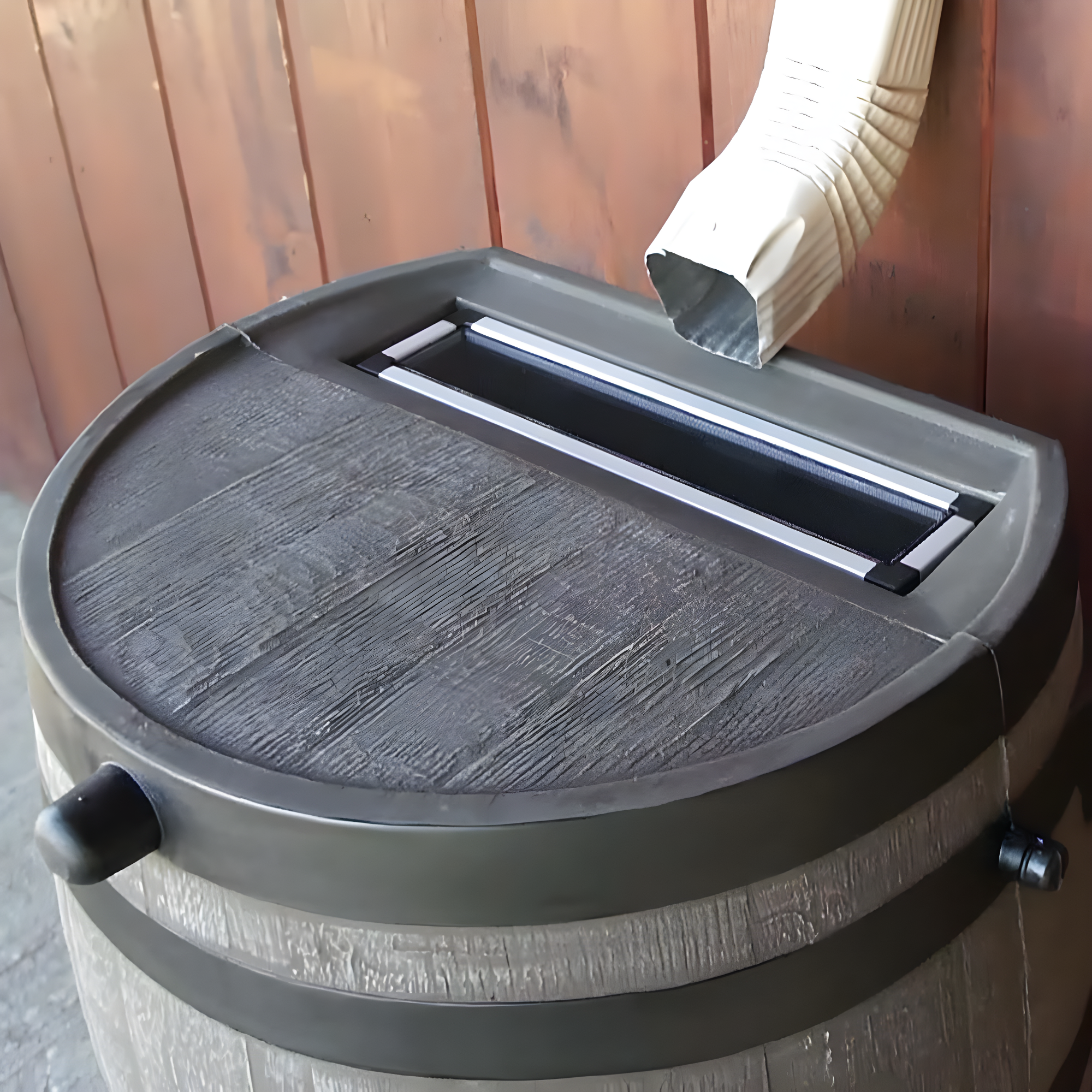 RTS Companies RTS Home Accents 50 Gallon Flat Back Rain Barrel