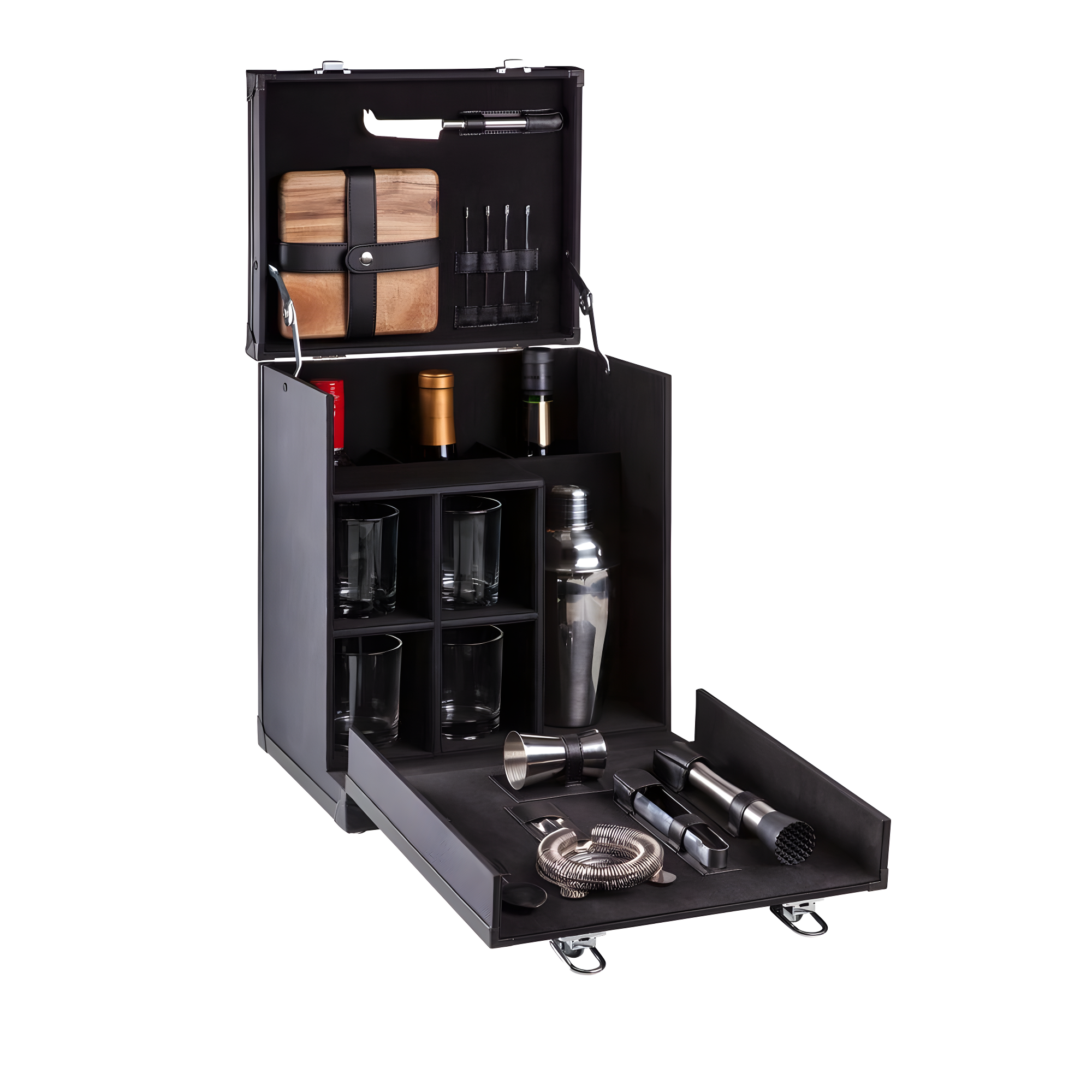 Hamilton Bartender Kit - Portable Bar Case with Cocktail Set