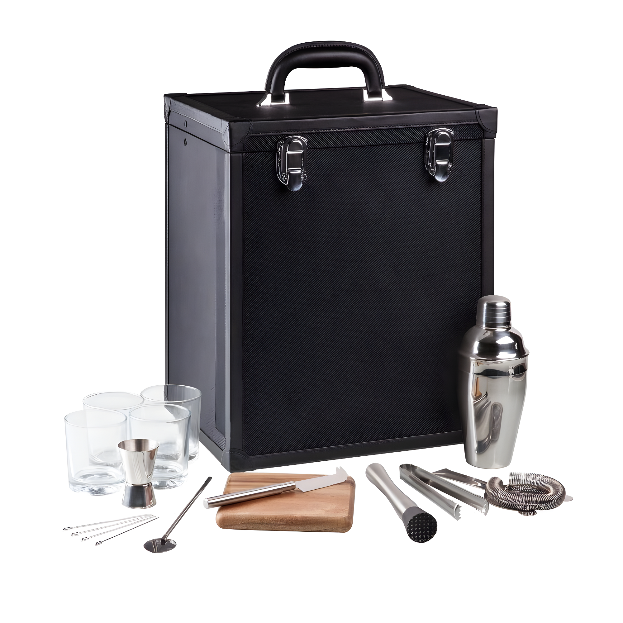 Hamilton Bartender Kit - Portable Bar Case with Cocktail Set