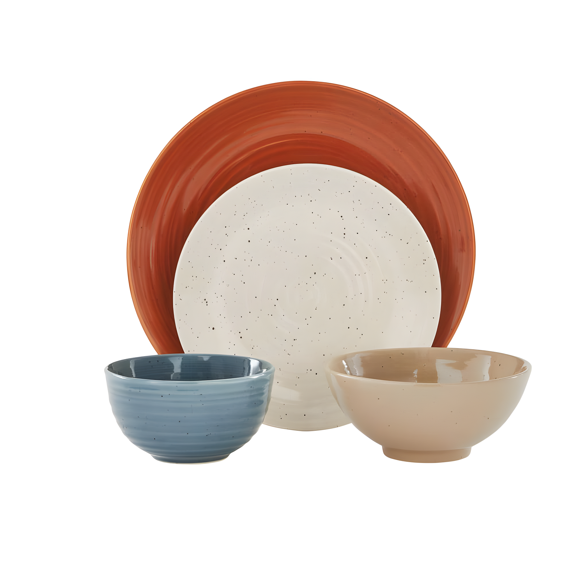 Siterra Painter's Palette 16 Piece Dinnerware Set, Service for 4