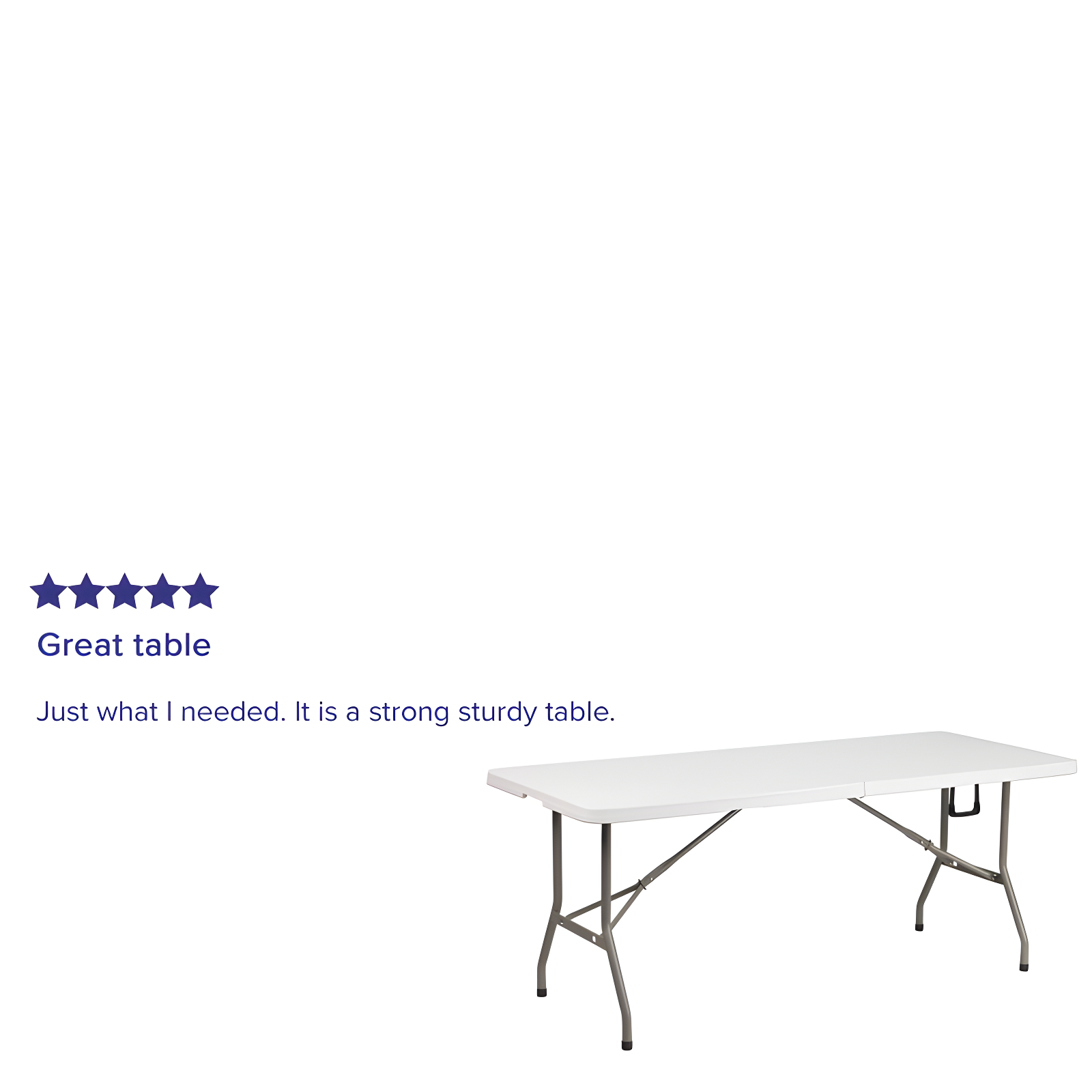 Flash Furniture Noah 6' Rectangular Plastic Folding Event Table with Carrying Handle by Flash Furniture