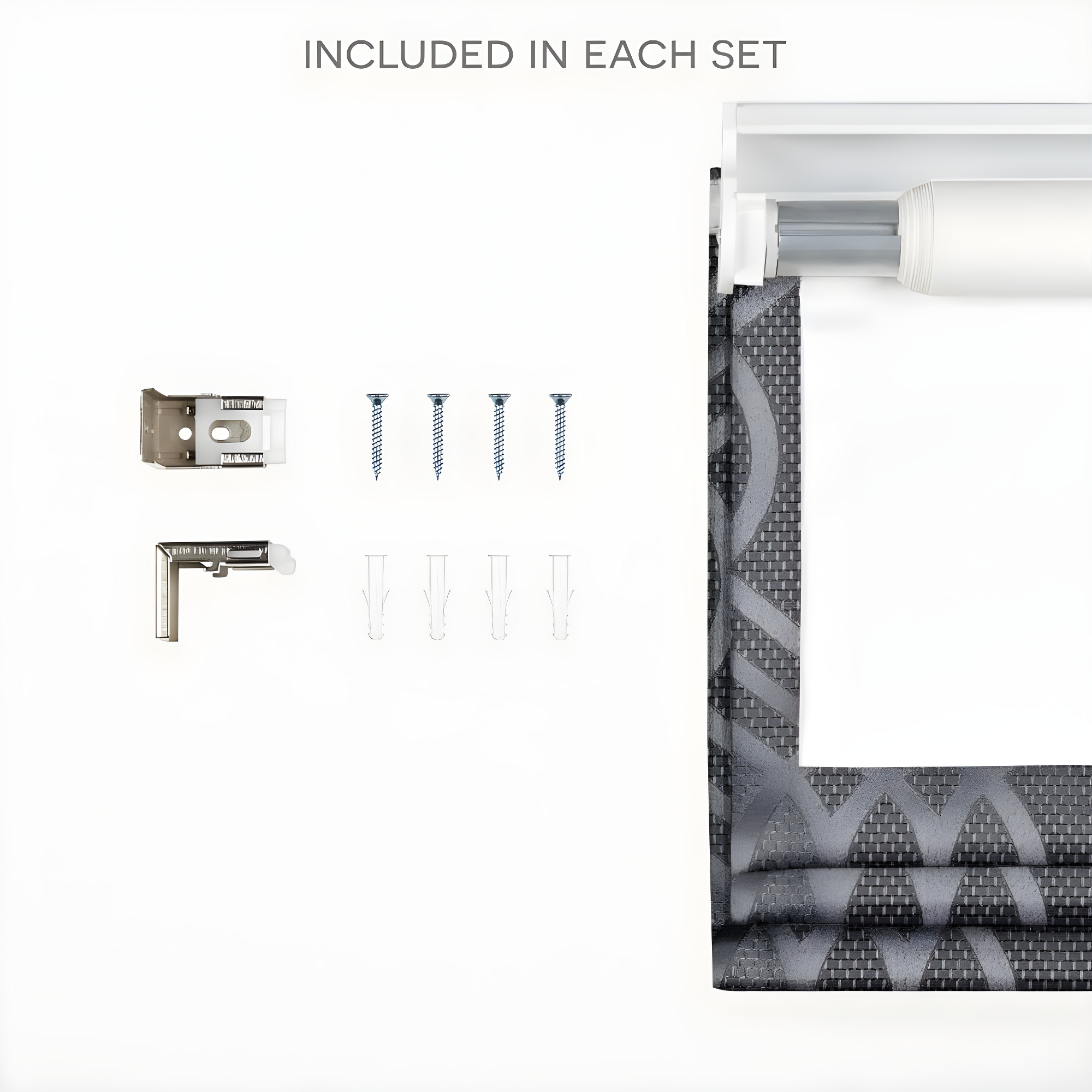 Amalgamated Textiles Exclusive Home Prague Trellis 100% Blackout Roman Shade