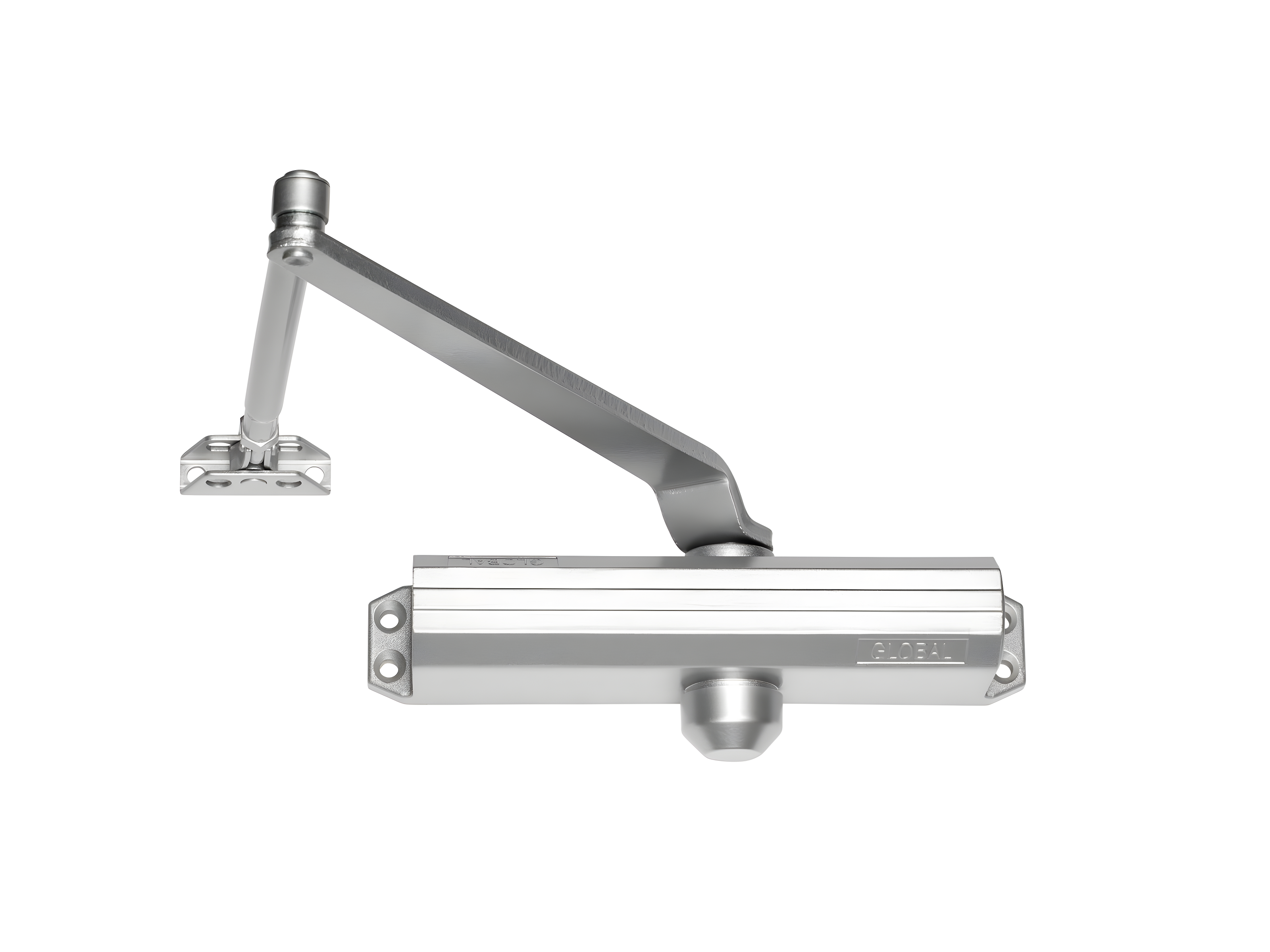 Global Door Controls TC200 Series ADA Closer with Back-Check Size 4 in Aluminum