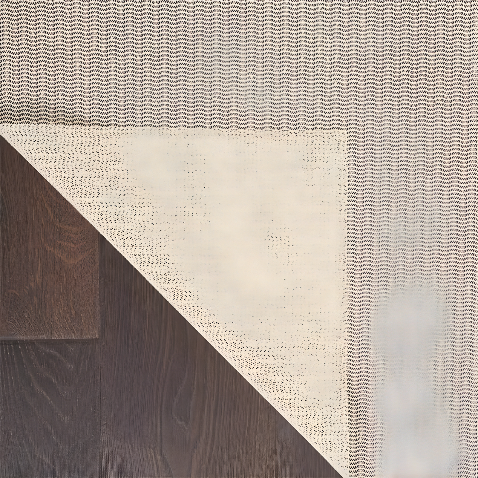 Ebern Designs Rectangle Shiftloc Solid Color Machine Made Polyester/Plastic/Acrylic Area Rug in Ivory