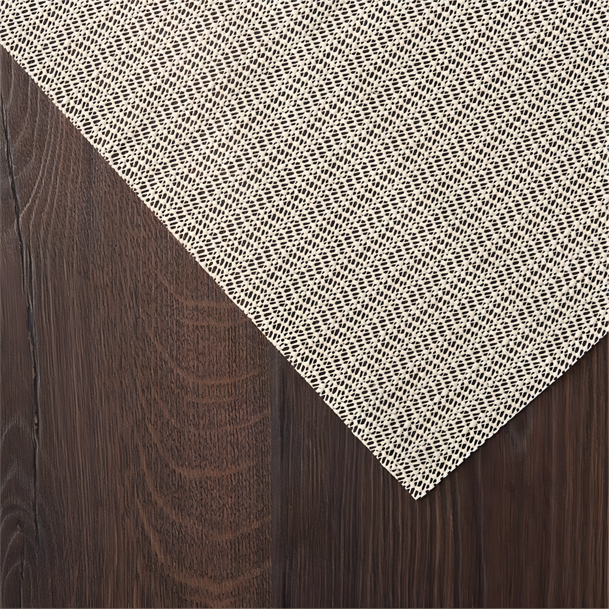 Ebern Designs Rectangle Shiftloc Solid Color Machine Made Polyester/Plastic/Acrylic Area Rug in Ivory