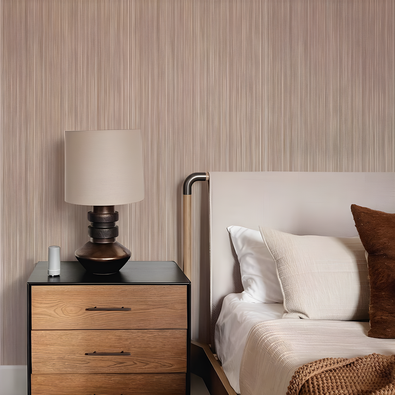 Tempaper & Co.® Faux Grasscloth Removable Peel and Stick Wallpaper, Textured Sage, 28 sq. ft.: Vinyl, Self-Adhesive, Wood Grain Design