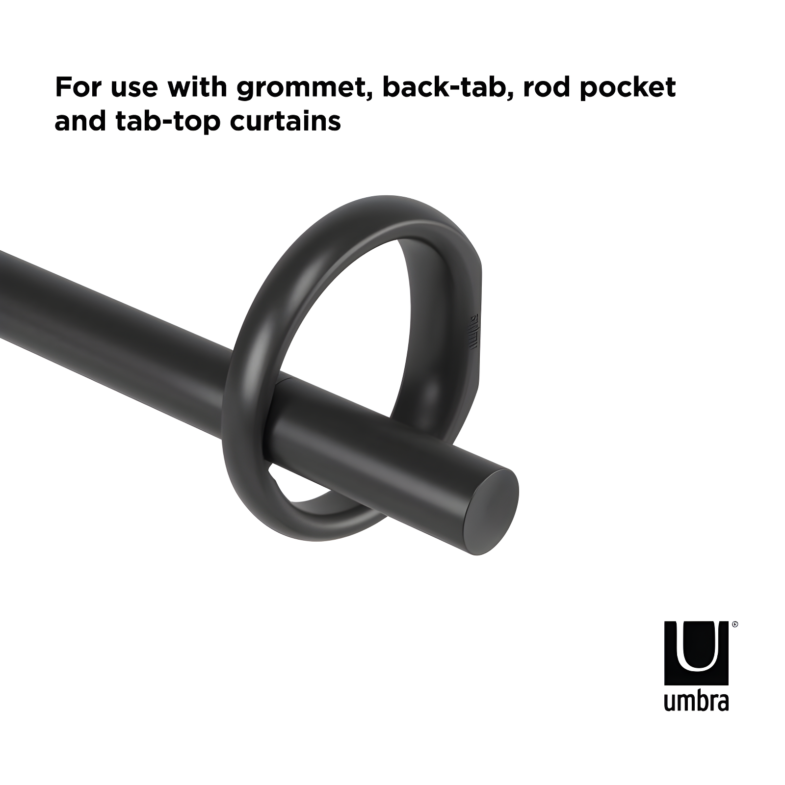 Umbra Steel Adjustable Single Curtain Rod