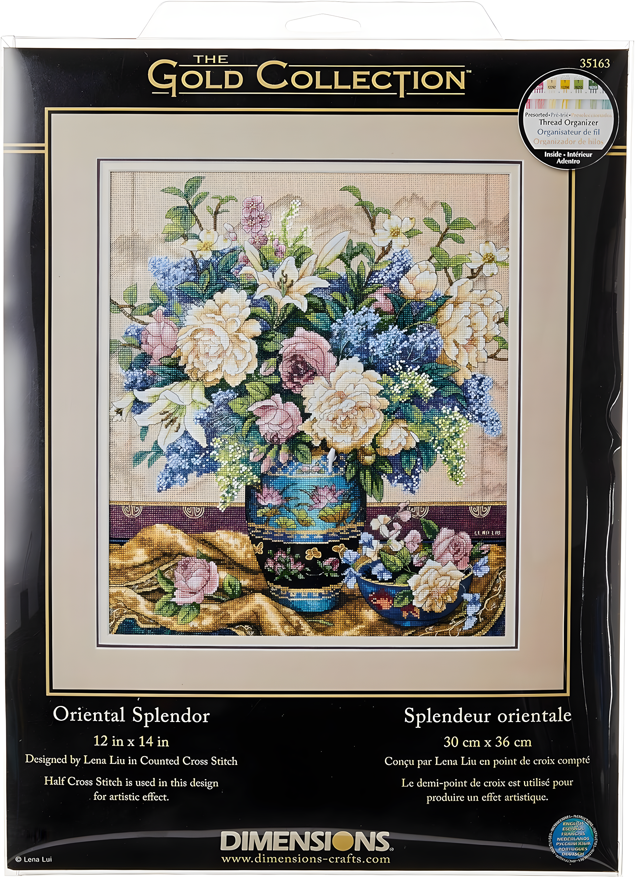 Dimensions Gold Collection Counted Cross Stitch Kit 12"X14"-Oriental Splendor (18 Count)