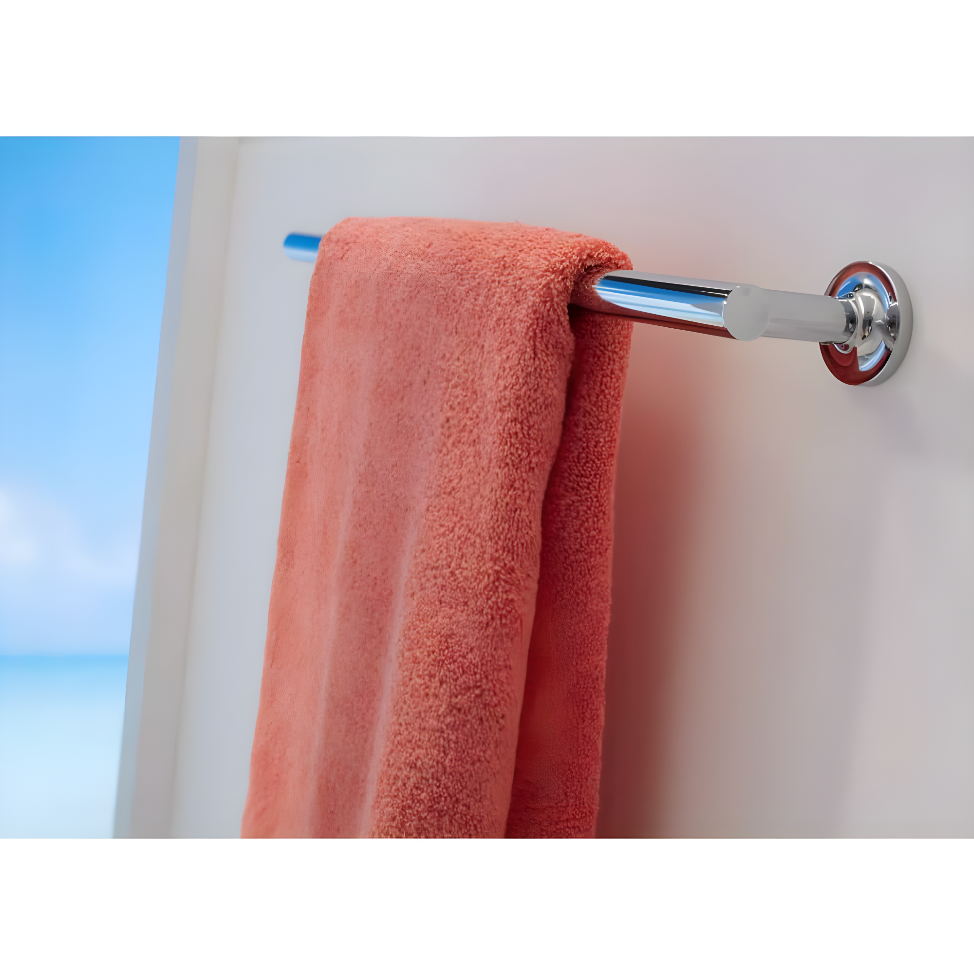 Purist® 24" Wall Mounted Round Towel Bar, Metal Wall-Mounted Towel Holder