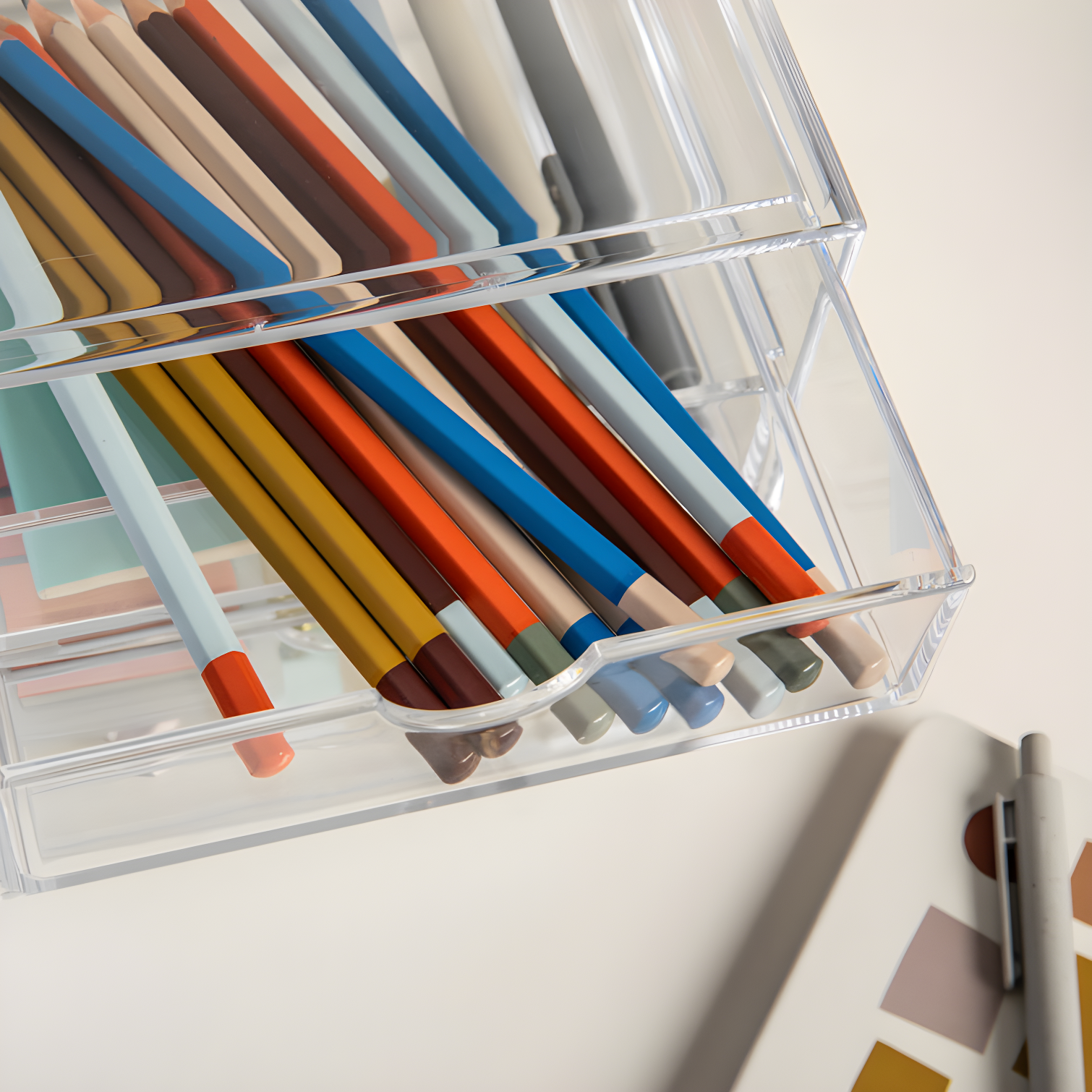 Martha Stewart Thomas Martha Stewart Plastic Desktop Storage with Half Moon Opening Pullout Drawers (Set of 2)