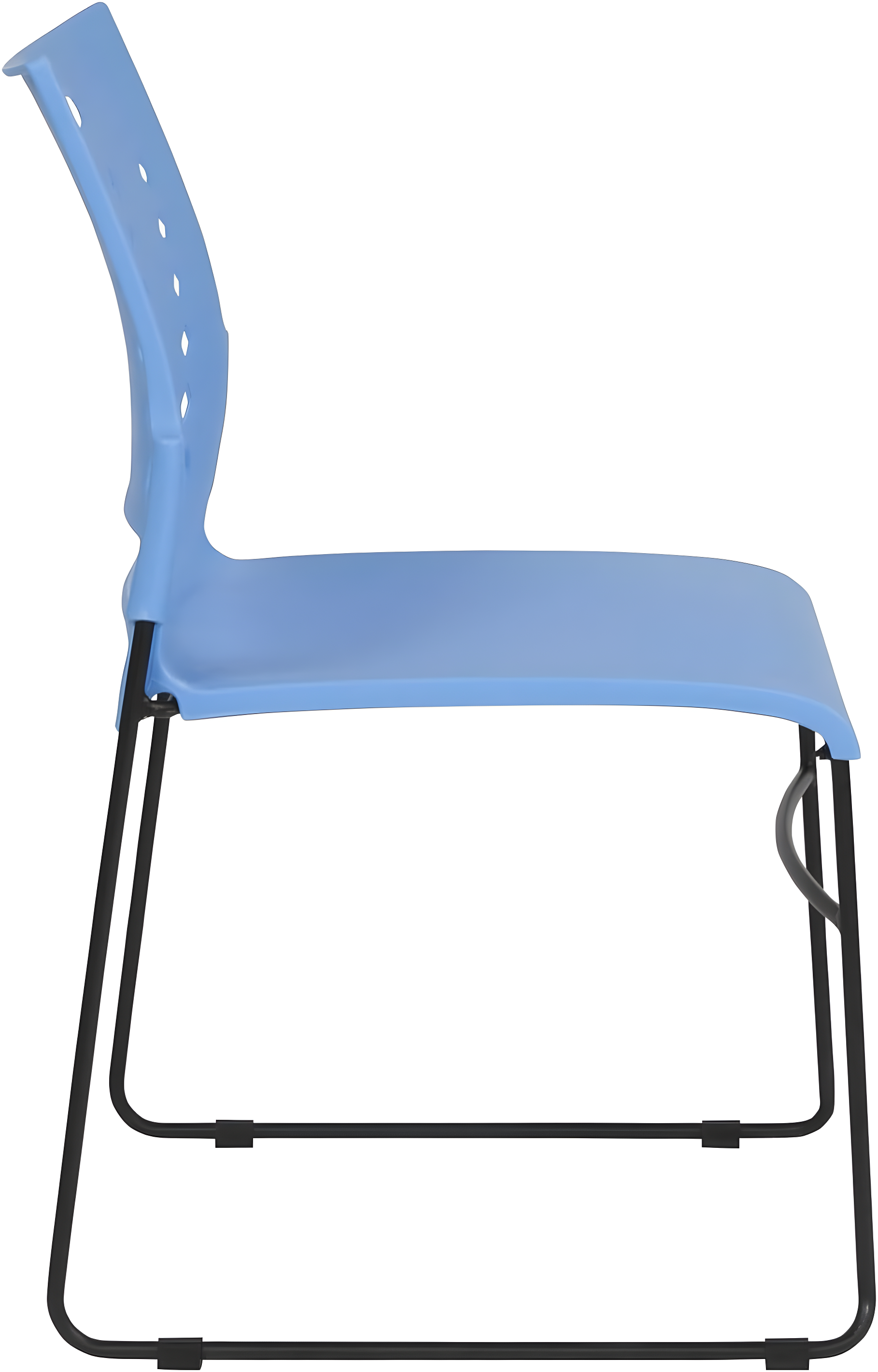 Flash Furniture 881 lb. Capacity Sled Base Stack Chair with Carry Handle and Air-Vent Back
