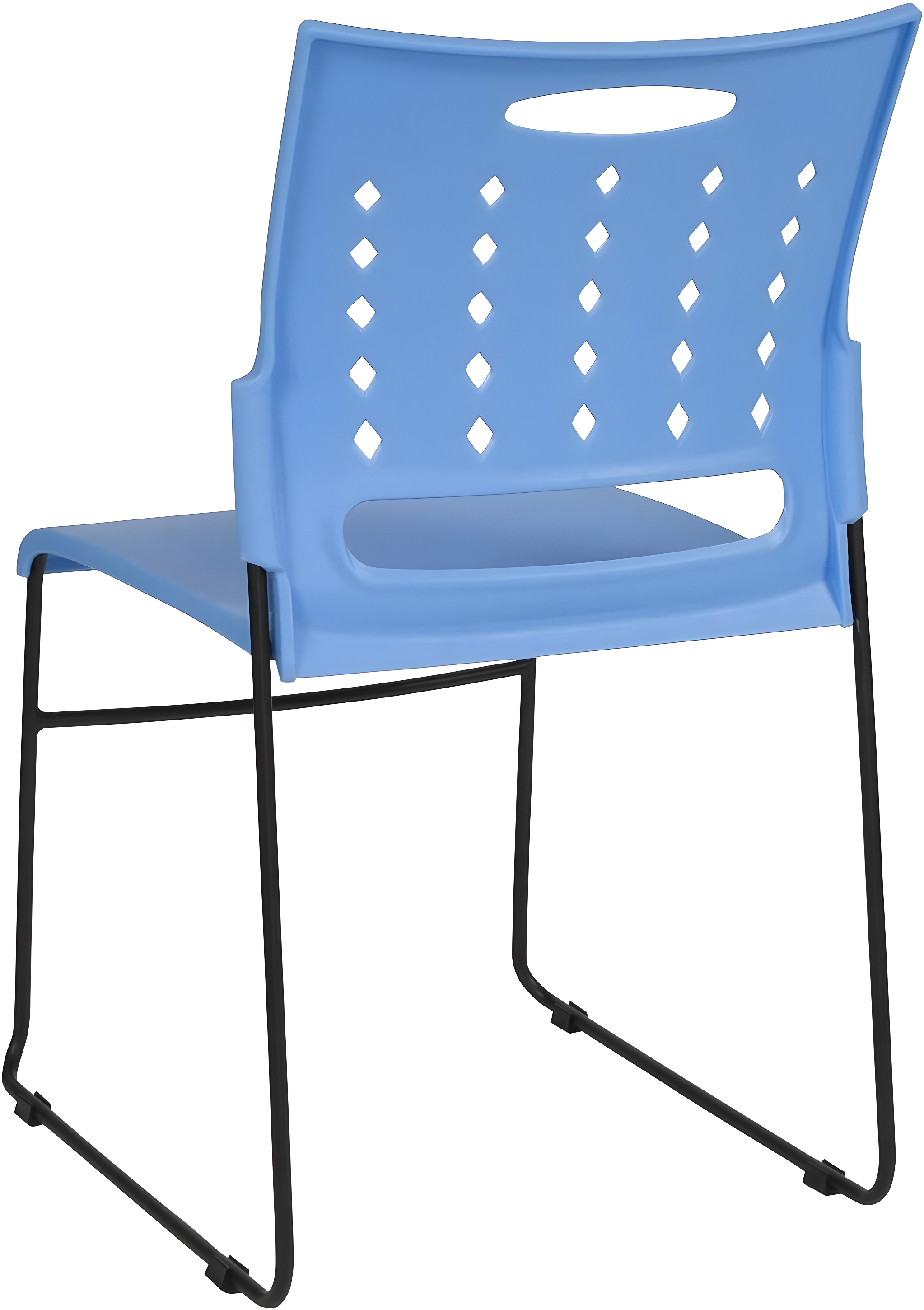 Flash Furniture 881 lb. Capacity Sled Base Stack Chair with Carry Handle and Air-Vent Back