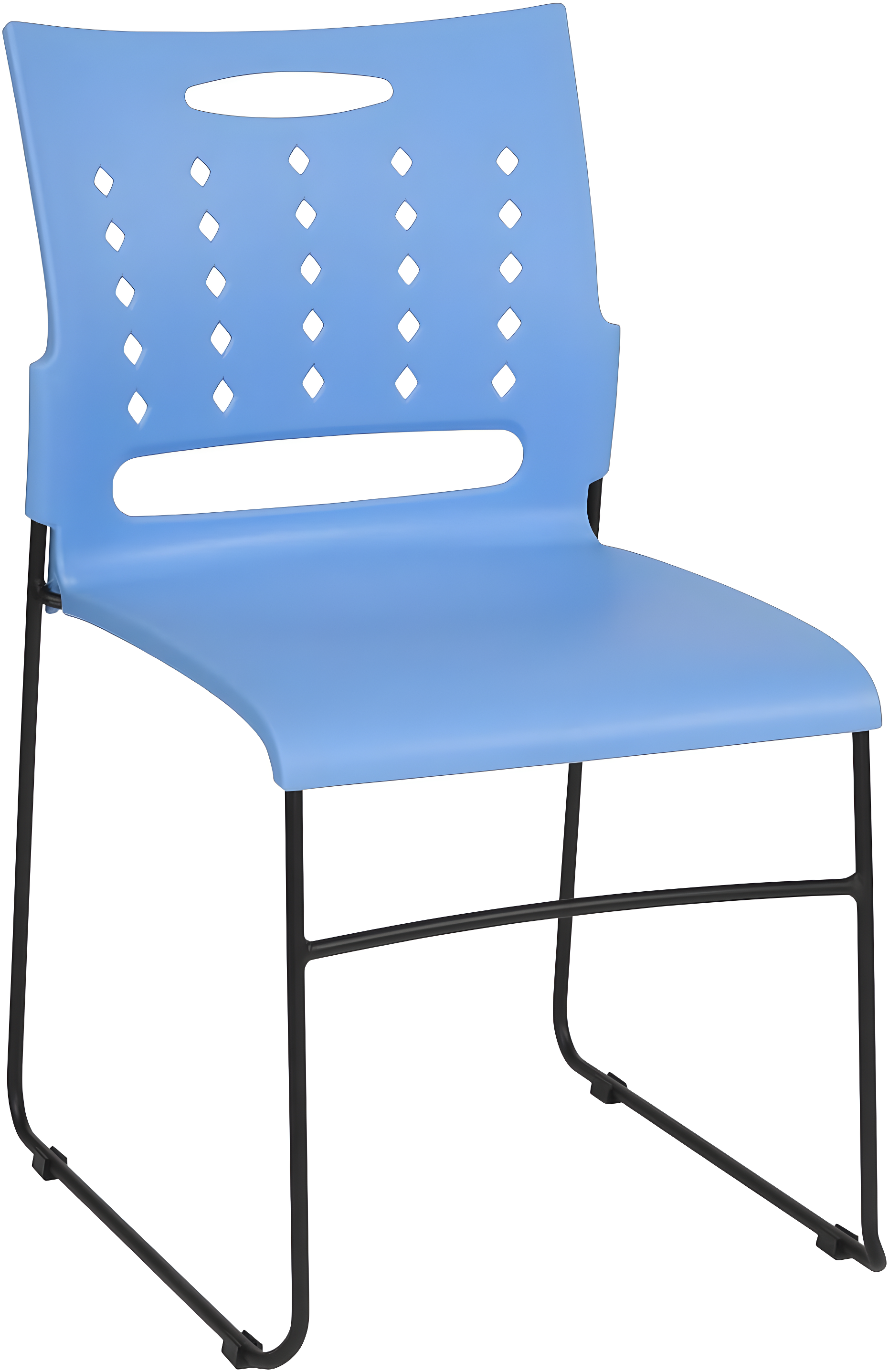 Flash Furniture 881 lb. Capacity Sled Base Stack Chair with Carry Handle and Air-Vent Back