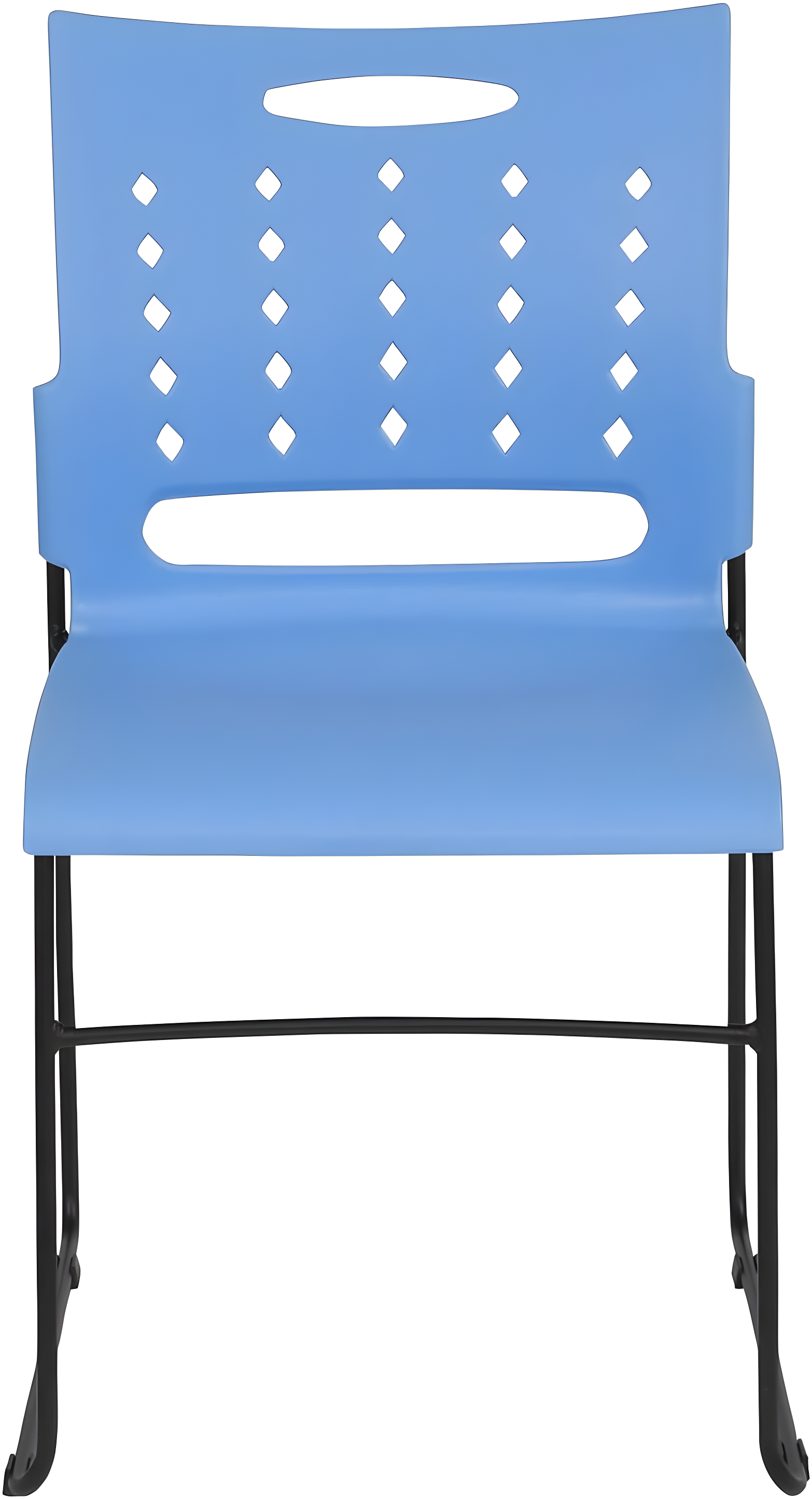 Flash Furniture 881 lb. Capacity Sled Base Stack Chair with Carry Handle and Air-Vent Back
