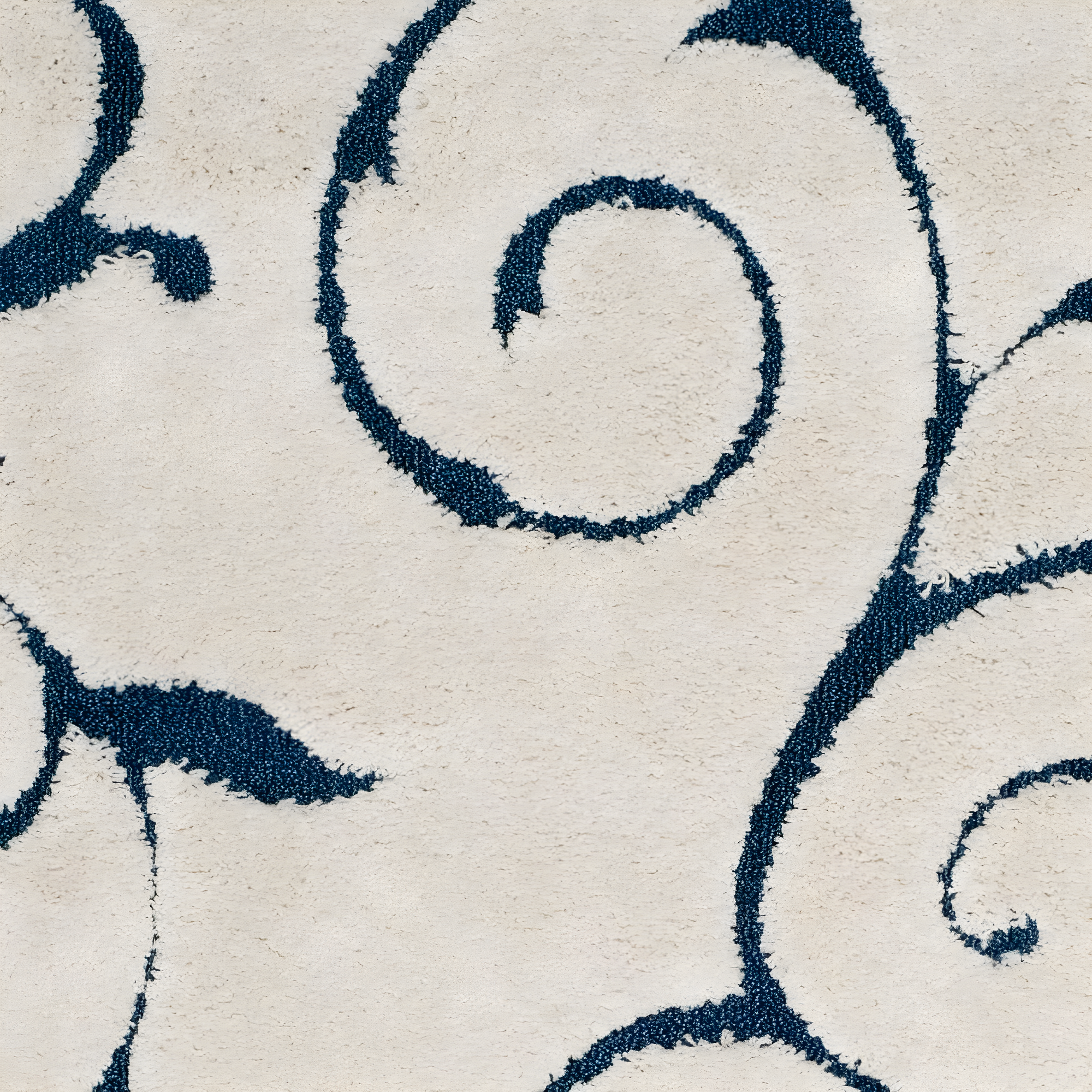 Florida Shag SG455 Power Loomed Indoor Area Rug - Cream/Blue - 5'3"x7'6" - Safavieh.