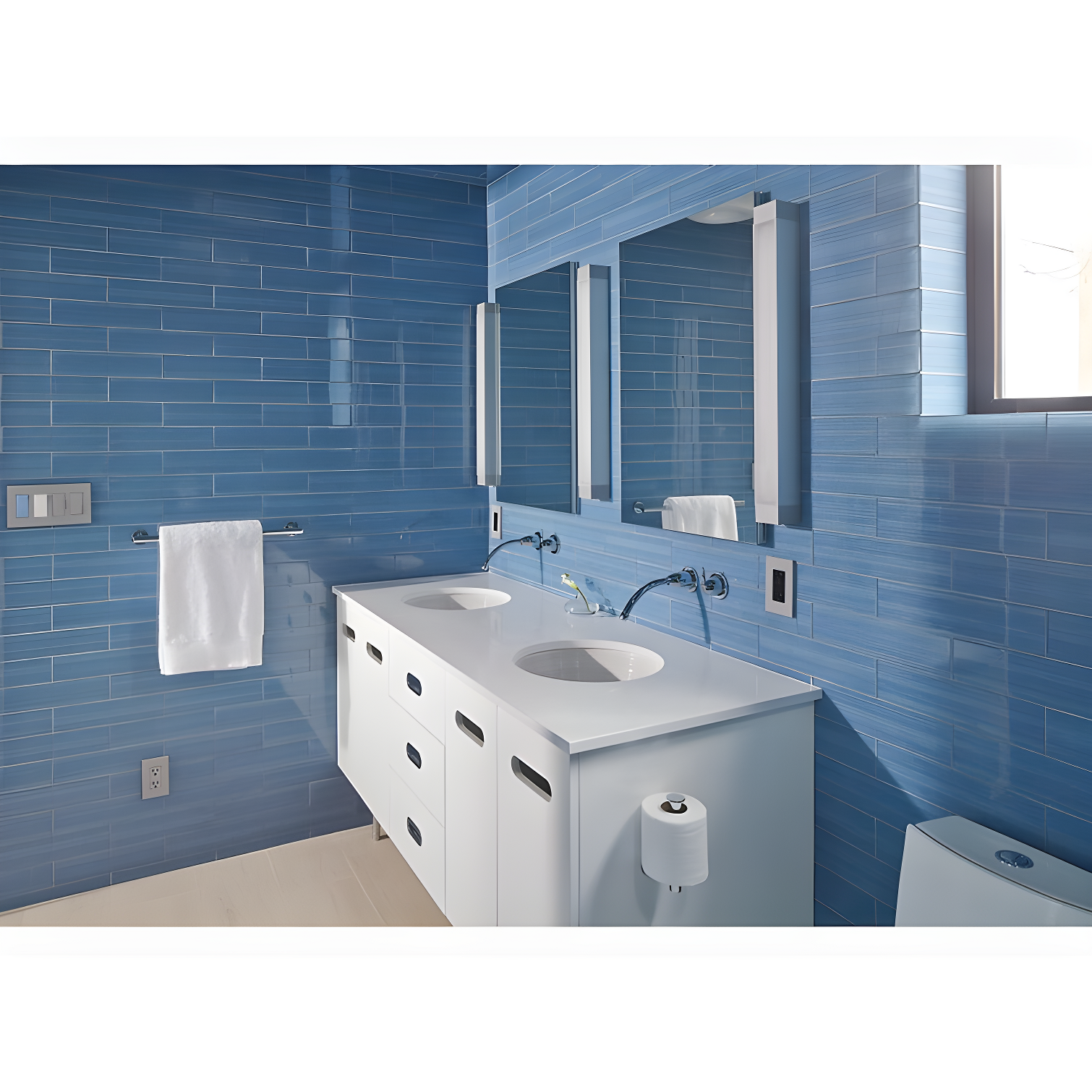 Verdera® Recessed or Surface Mount Frameless Medicine Cabinet with 3 Adjustable Shelves