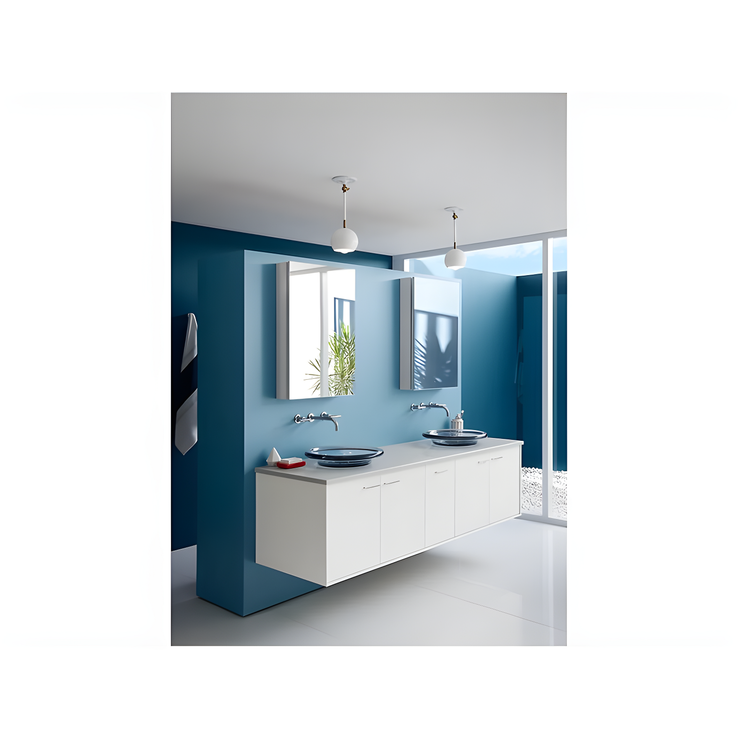 Verdera® Recessed or Surface Mount Frameless Medicine Cabinet with 3 Adjustable Shelves
