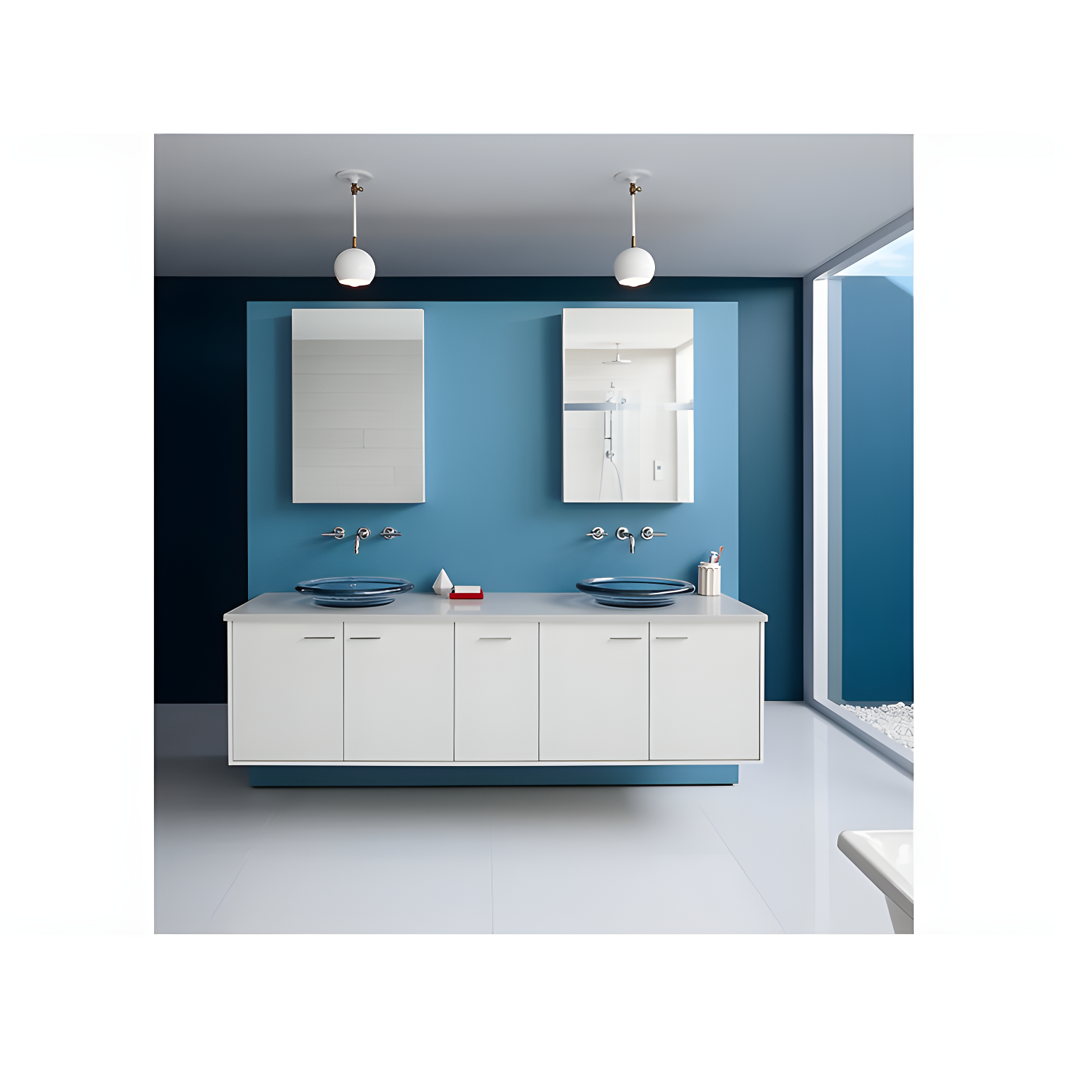 Verdera® Recessed or Surface Mount Frameless Medicine Cabinet with 3 Adjustable Shelves