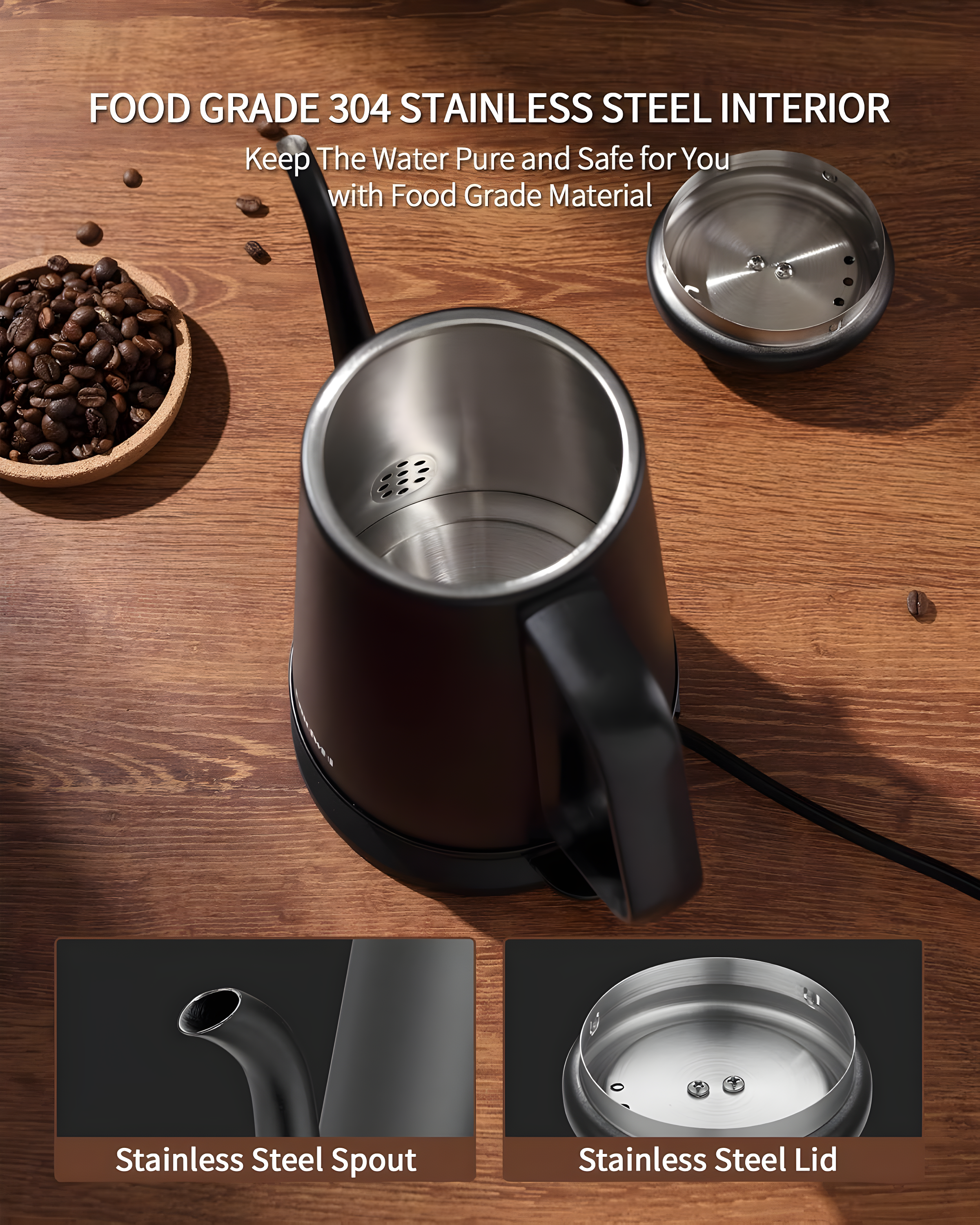 SEGUIRA SEGUIRA Stainless Steel Electric Tea Kettle
