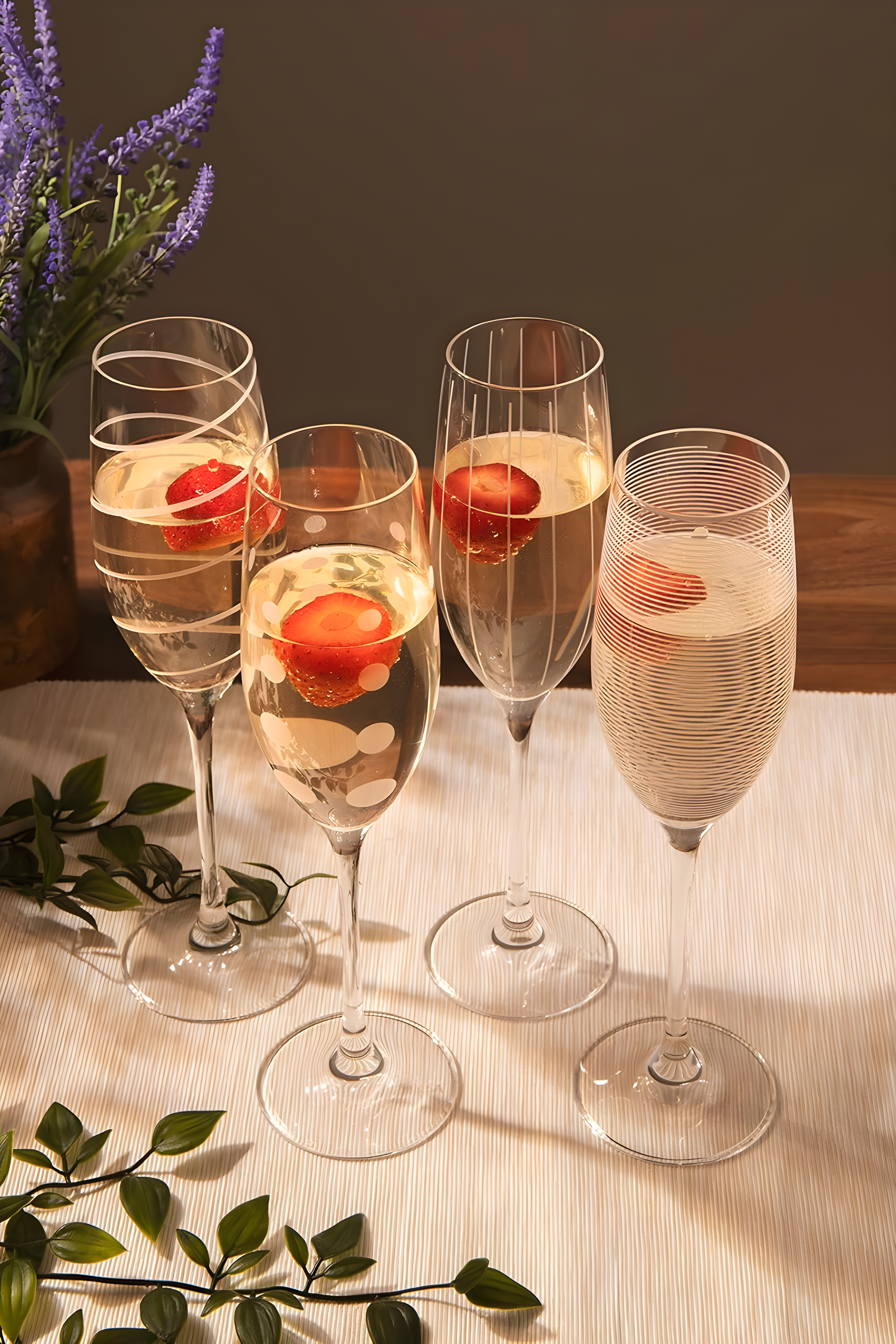 Mikasa Cheers 8-Ounce Champagne Flutes, Service for 4