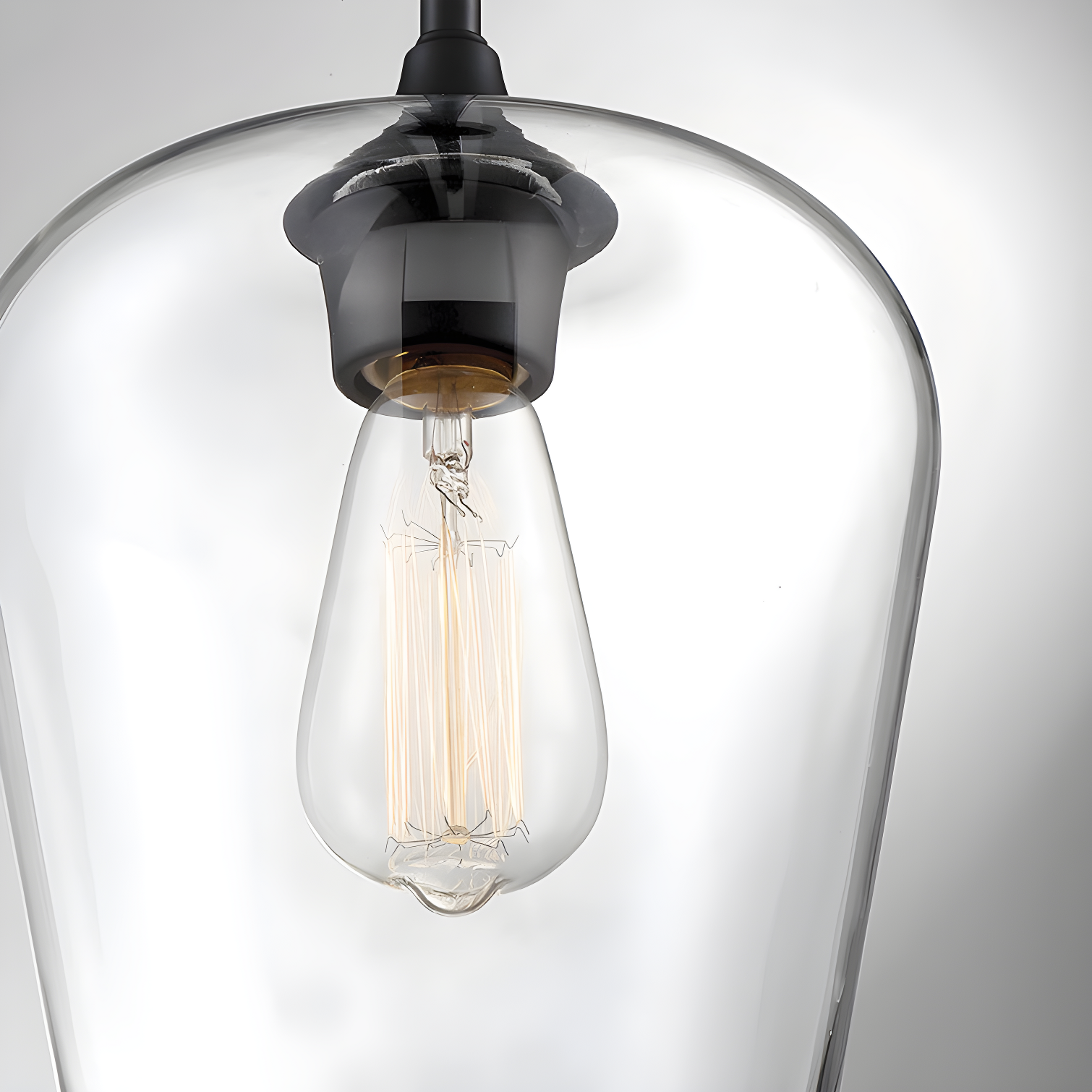 Breena Single Light Glass Steel Dimmable Pendant