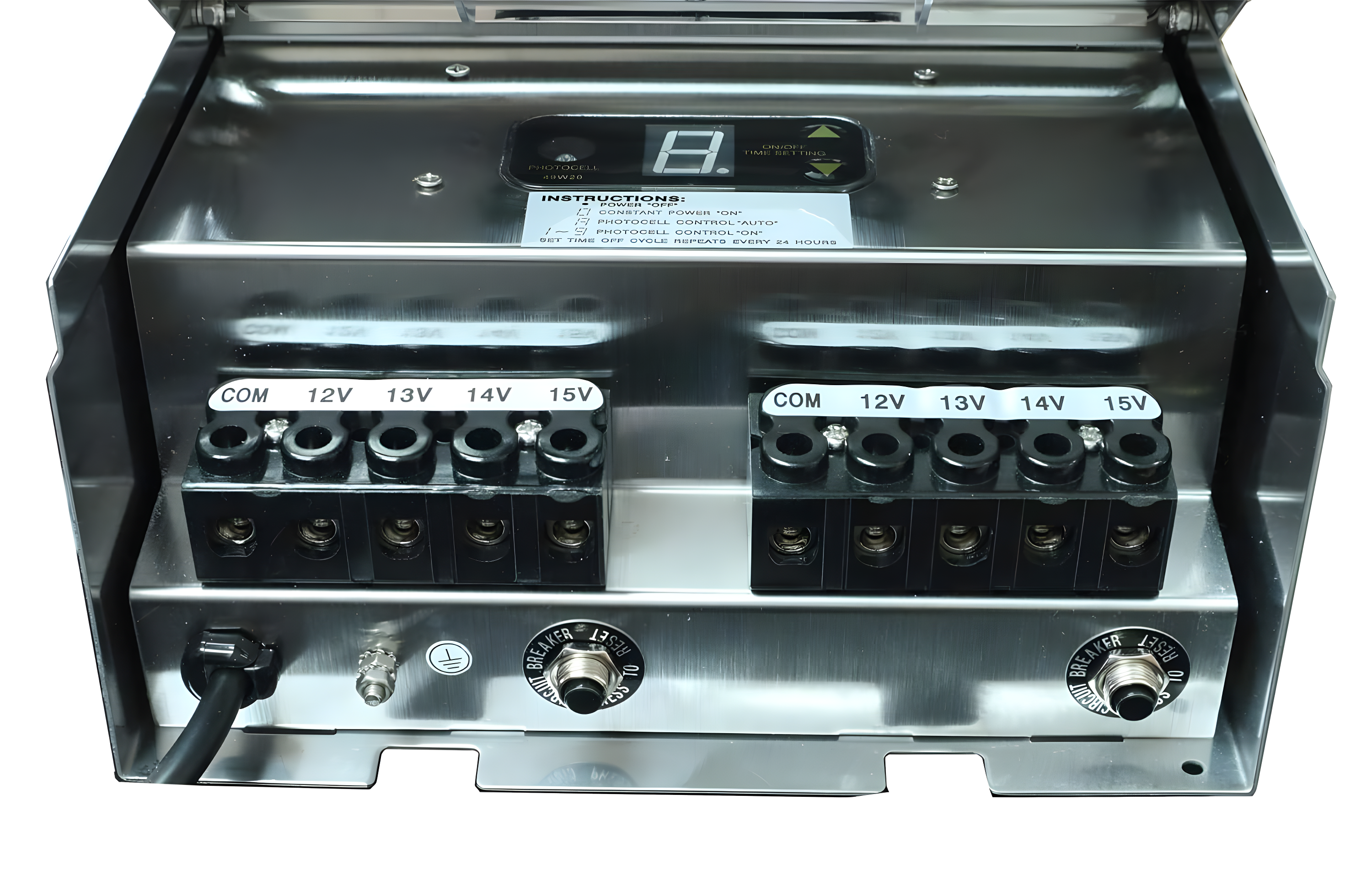 Best Pro Lighting 600W Multi Tap 12V - 15V Stainless Steel Low Voltage Landscape Light Transformer BPL600W-12VSS