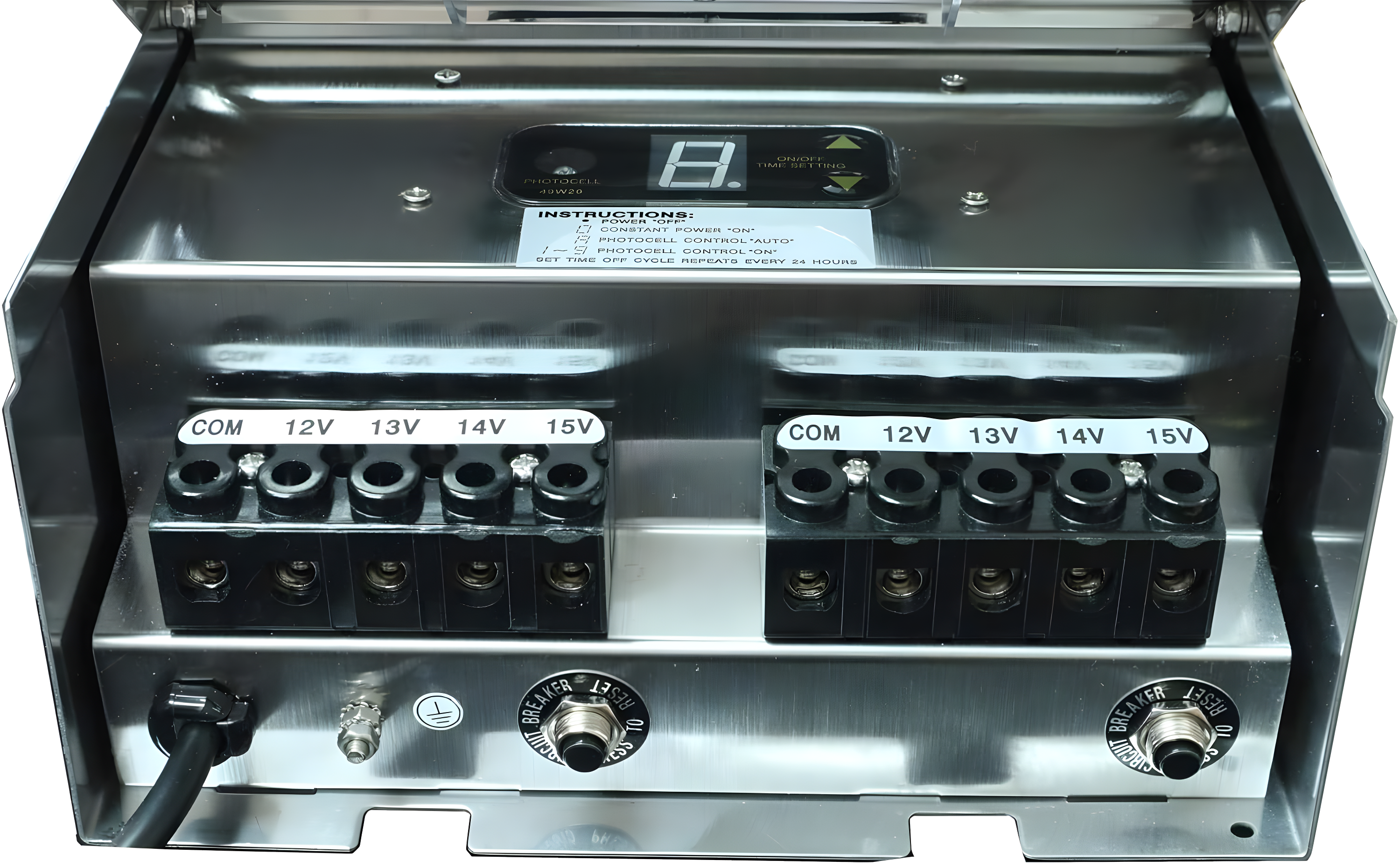 Best Pro Lighting 600W Multi Tap 12V - 15V Stainless Steel Low Voltage Landscape Light Transformer BPL600W-12VSS