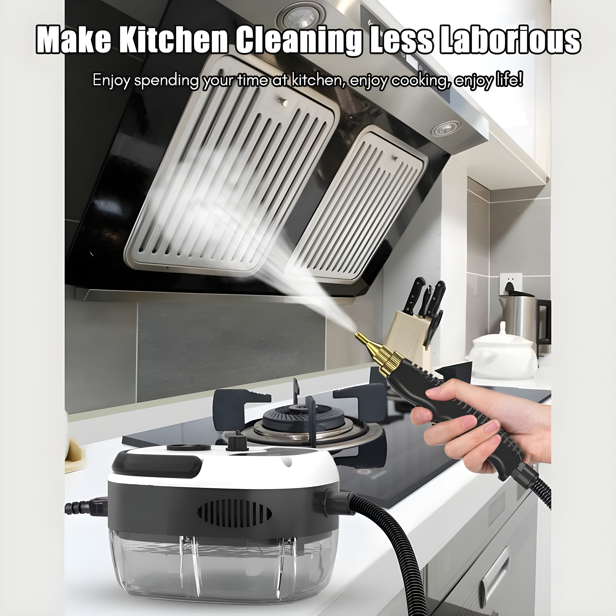 Handheld Pressurized Steam Cleaner,2500W Handheld High Temp Portable Cleaning Machine, Cleaning for Couch, Auto, Floor and More
