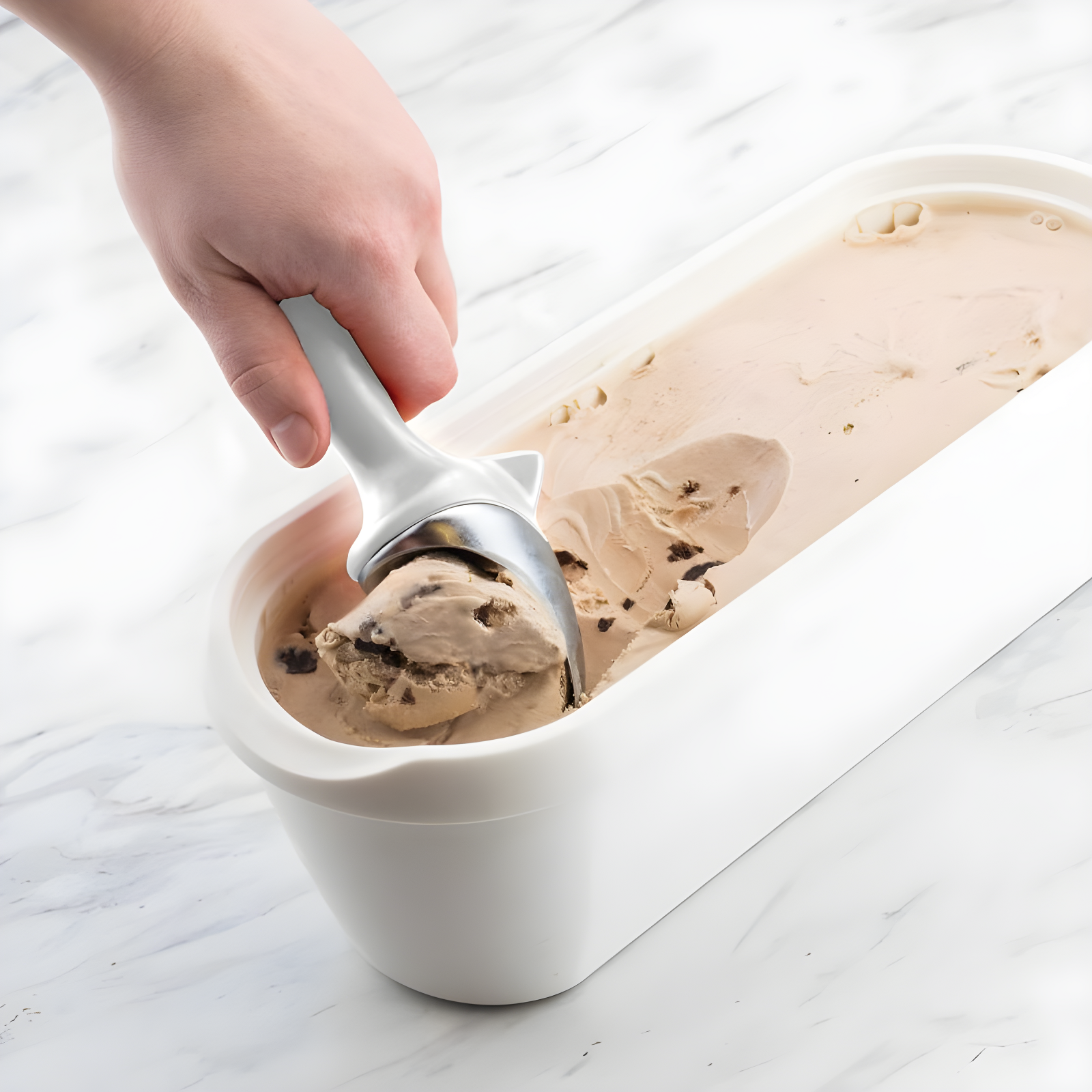 Tovolo Tilt-Up White Ice Cream Scoop