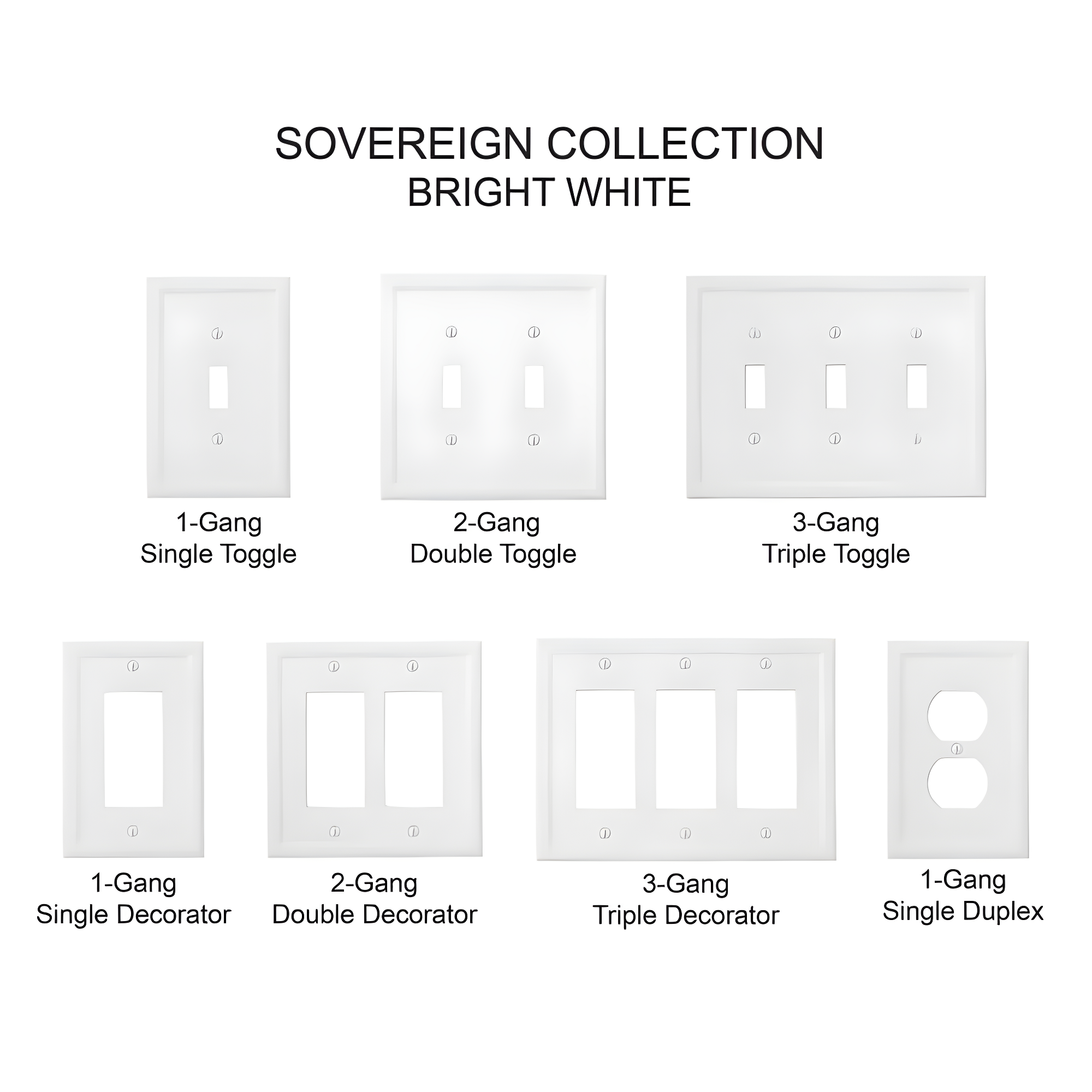3-Gang - Bright White Toggle Stone Wall Plate (1 Pack)