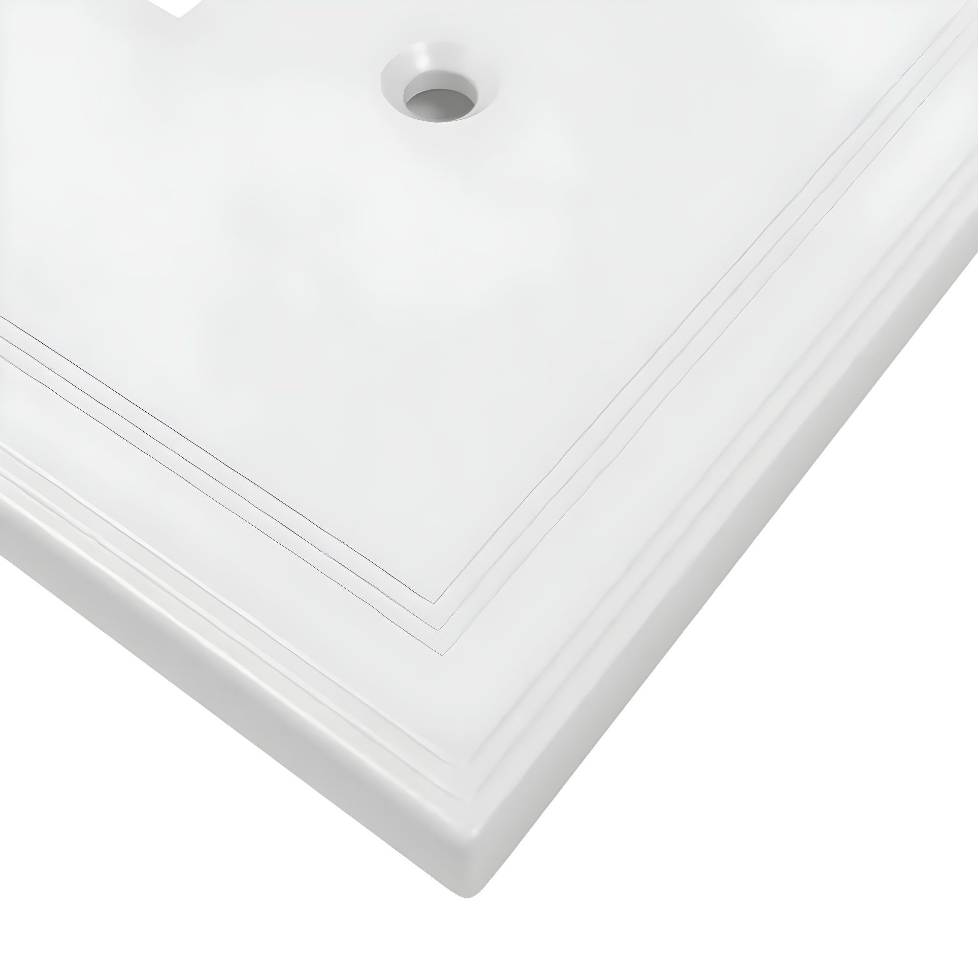 3-Gang - Bright White Toggle Stone Wall Plate (1 Pack)