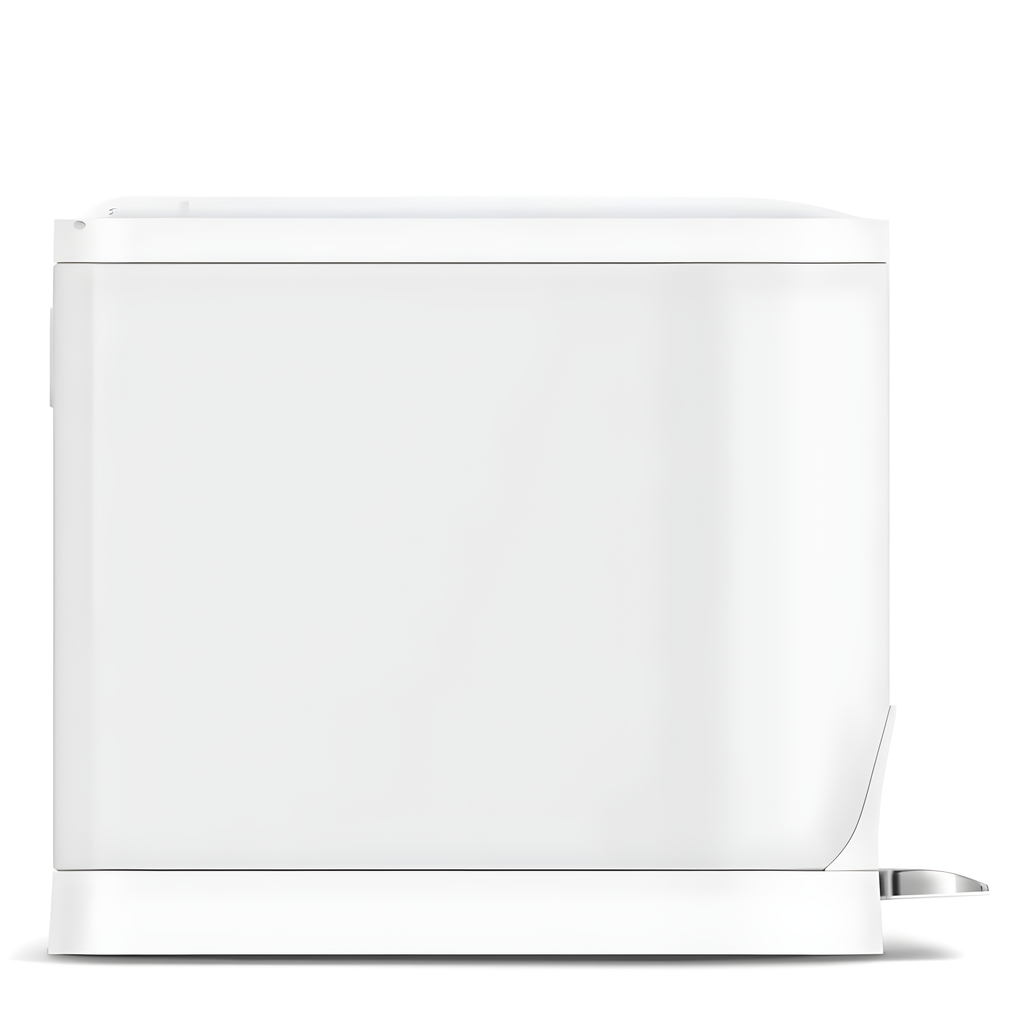 simplehuman 10L Butterfly Lid Bathroom Step Trash Can White Steel: Stainless Steel, Indoor, Spot Clean, 2 Gallon Capacity