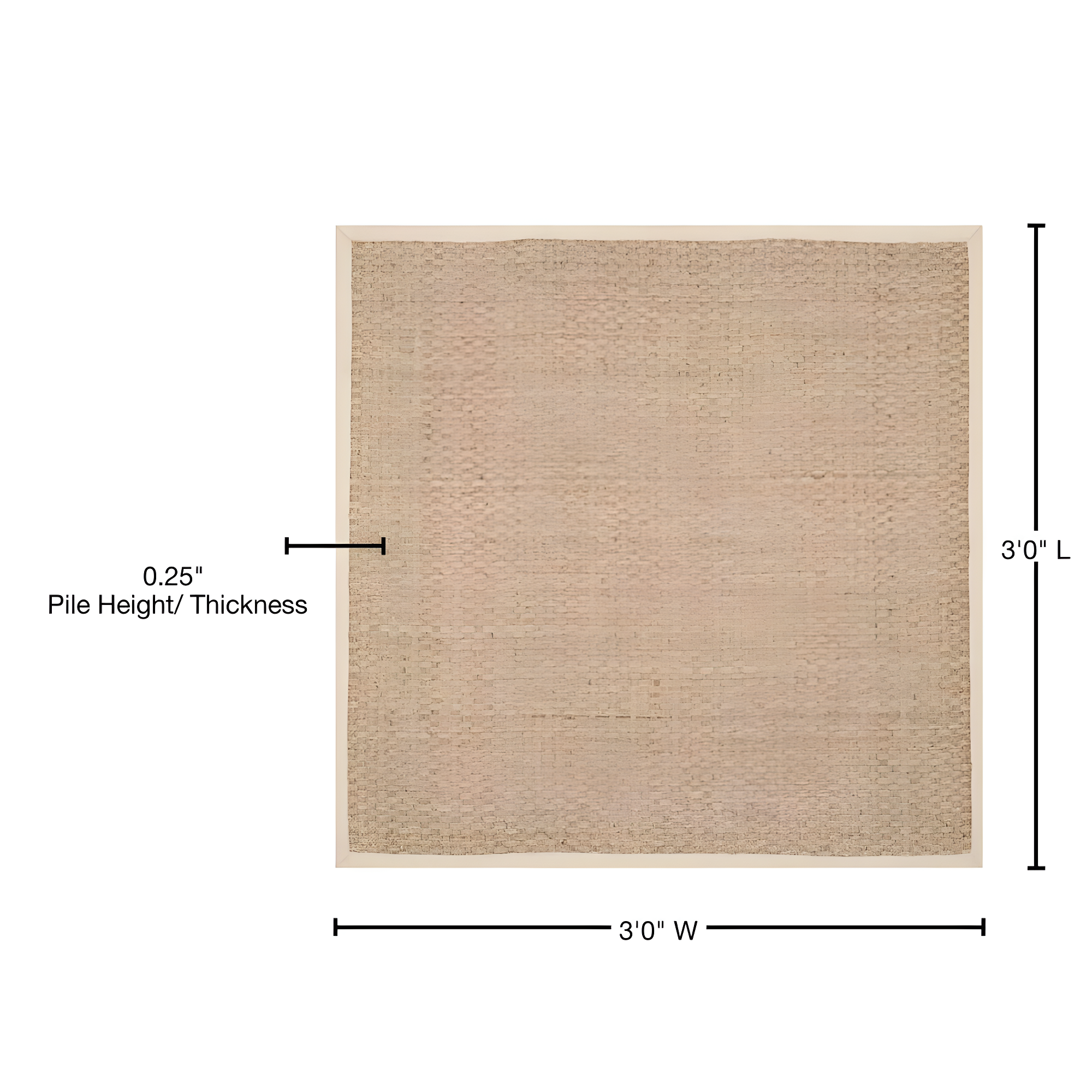 Natural Fiber NF114 Power Loomed Indoor Accent Rug - Natural/Ivory - 3'x3' - Safavieh.