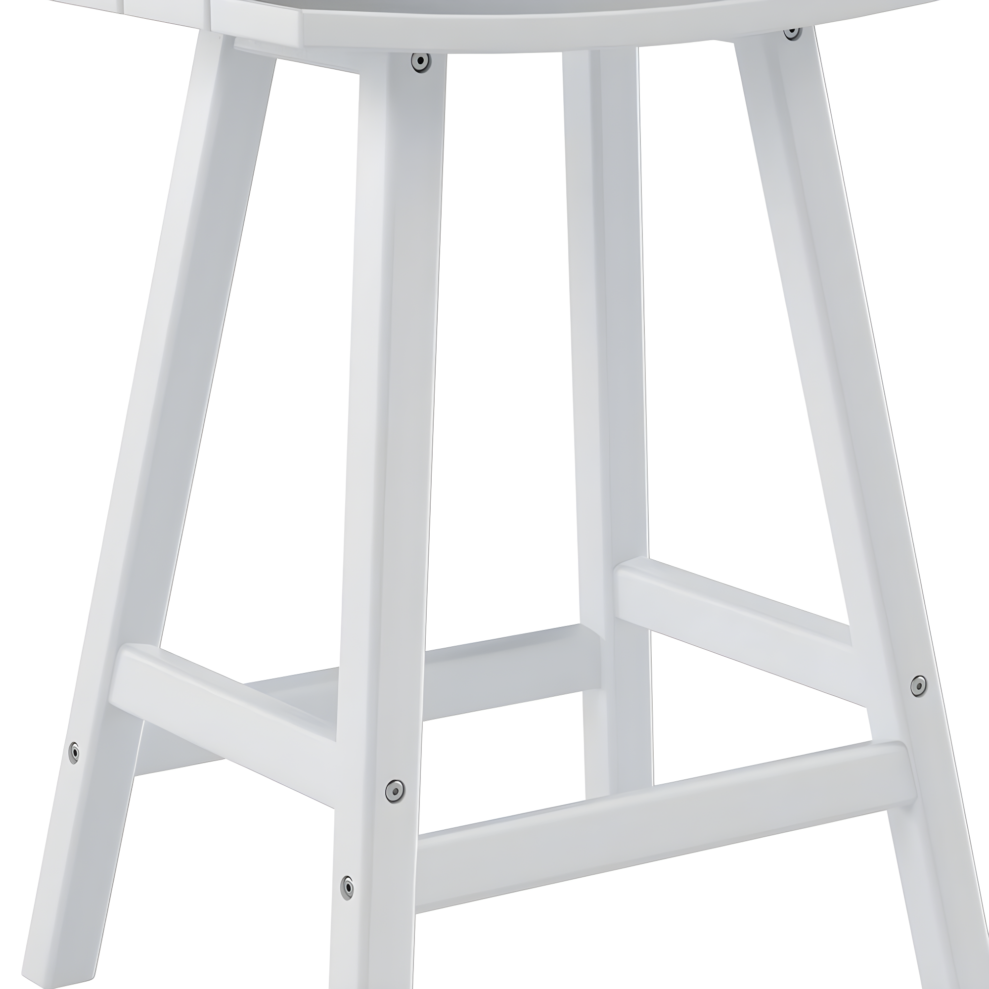 Polytrends Laguna Hdpe All Weather Outdoor Patio 24" Saddle Seat Counter Stool (Set Of 2) White