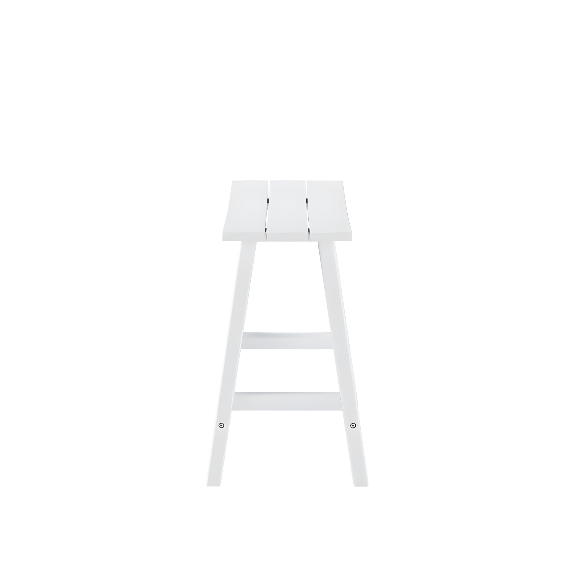 Polytrends Laguna Hdpe All Weather Outdoor Patio 24" Saddle Seat Counter Stool (Set Of 2) White